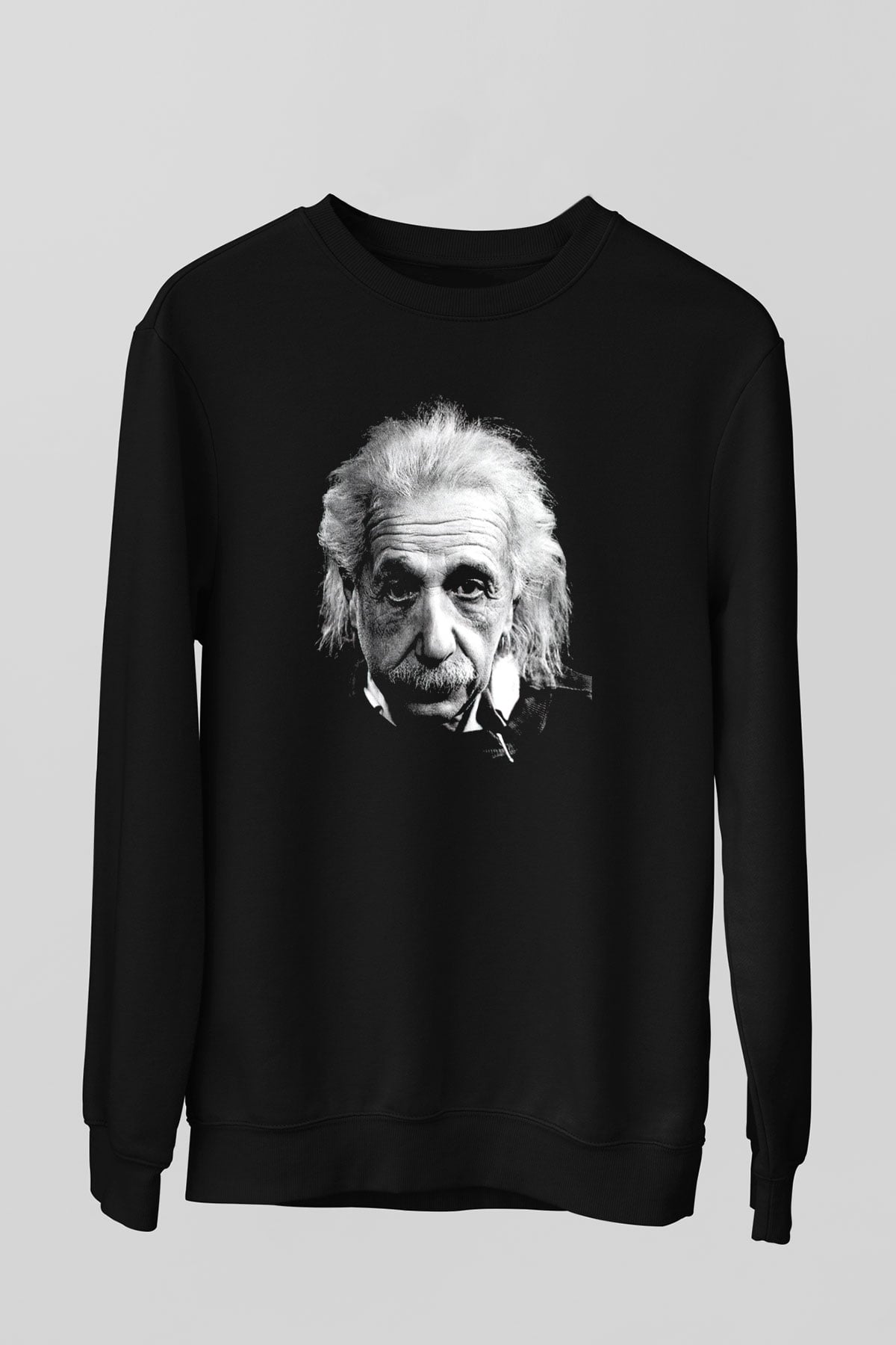 Einstein Siyah Unisex Sweatshirt