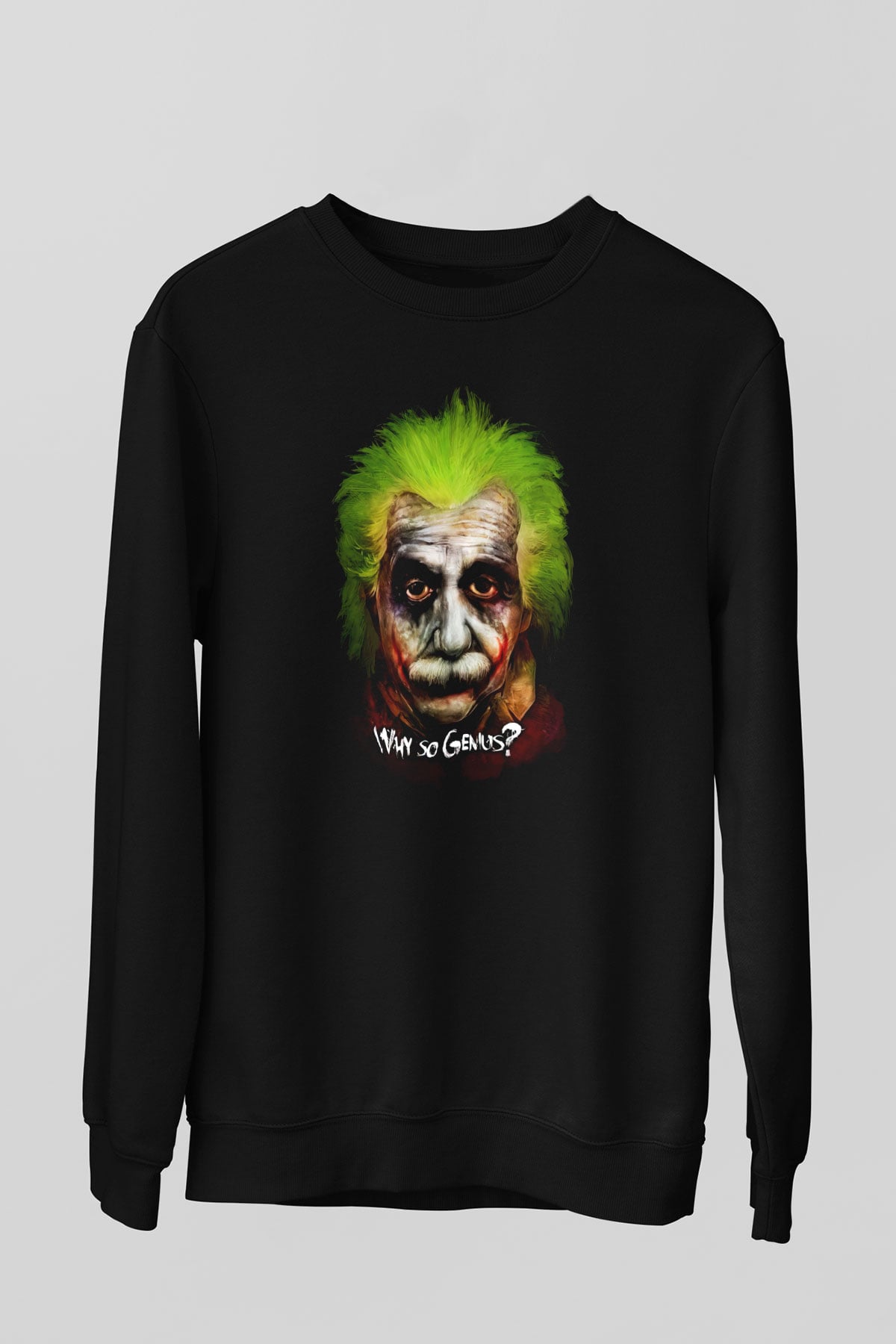 Einstein Siyah Unisex Sweatshirt