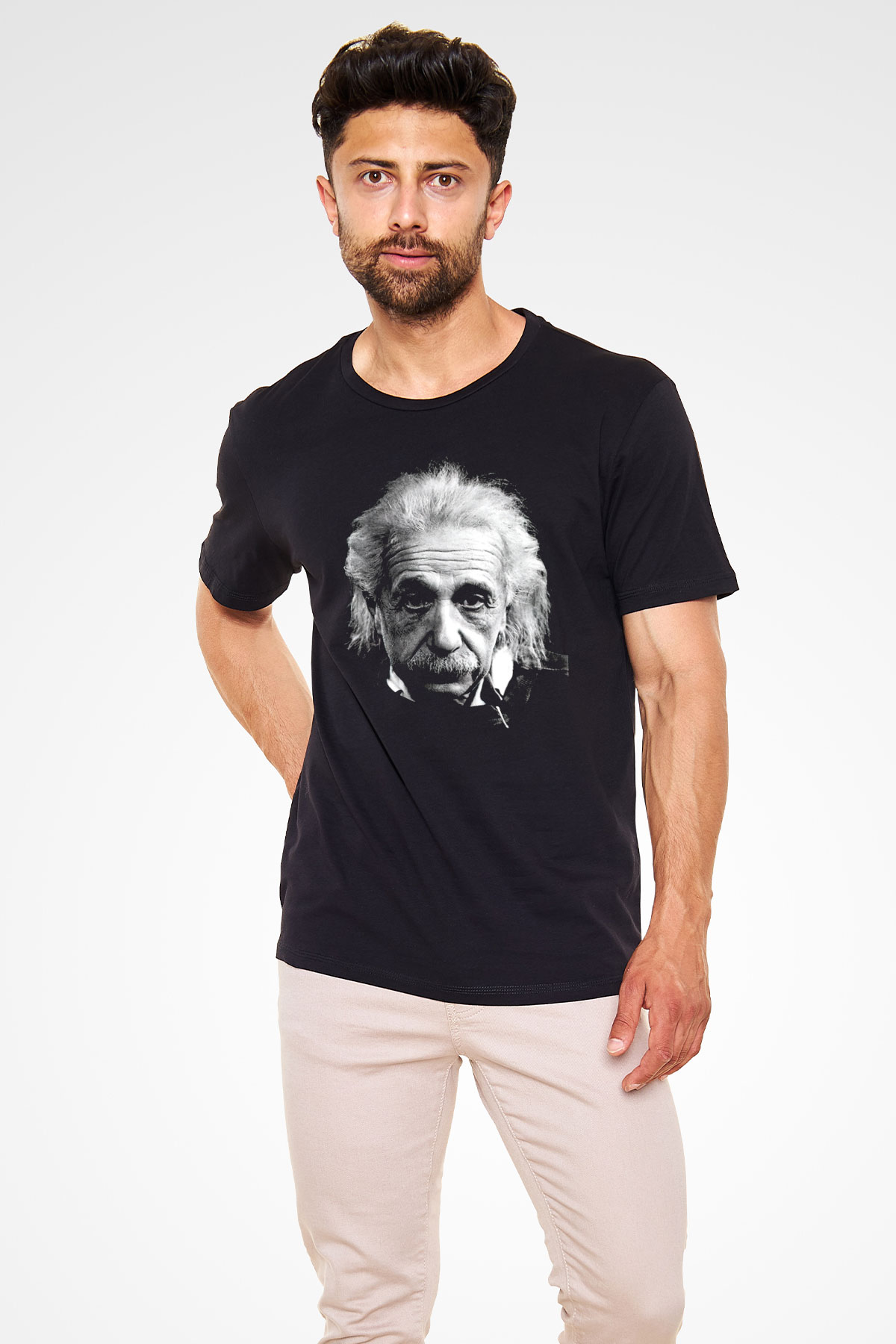 Einstein Siyah Unisex Tişört T-Shirt - TişörtFabrikası