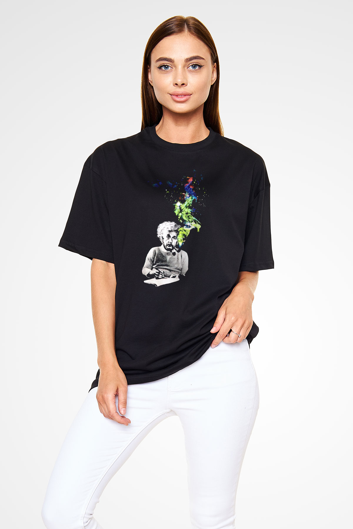 Einstein Siyah Unisex Tişört T-Shirt - TişörtFabrikası