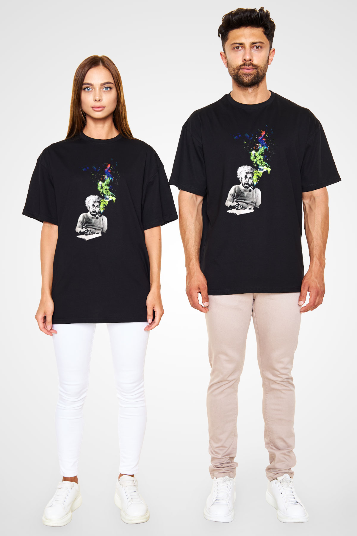 Einstein Siyah Unisex Tişört T-Shirt - TişörtFabrikası