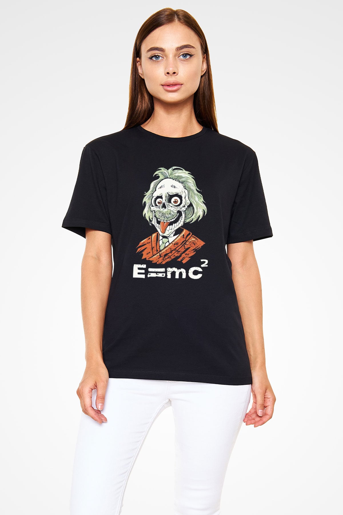 Einstein Siyah Unisex Tişört T-Shirt - TişörtFabrikası