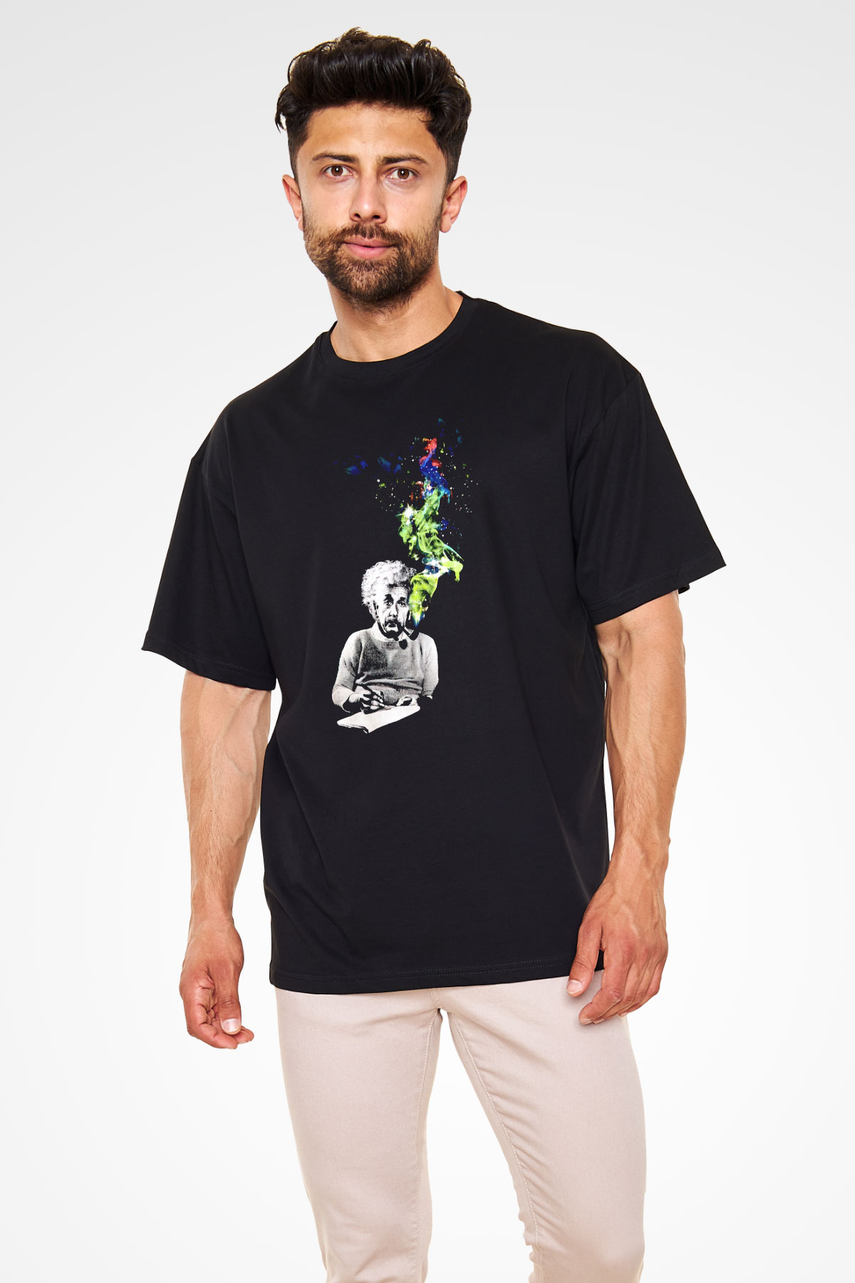 Einstein Siyah Unisex Tişört T-Shirt - TişörtFabrikası