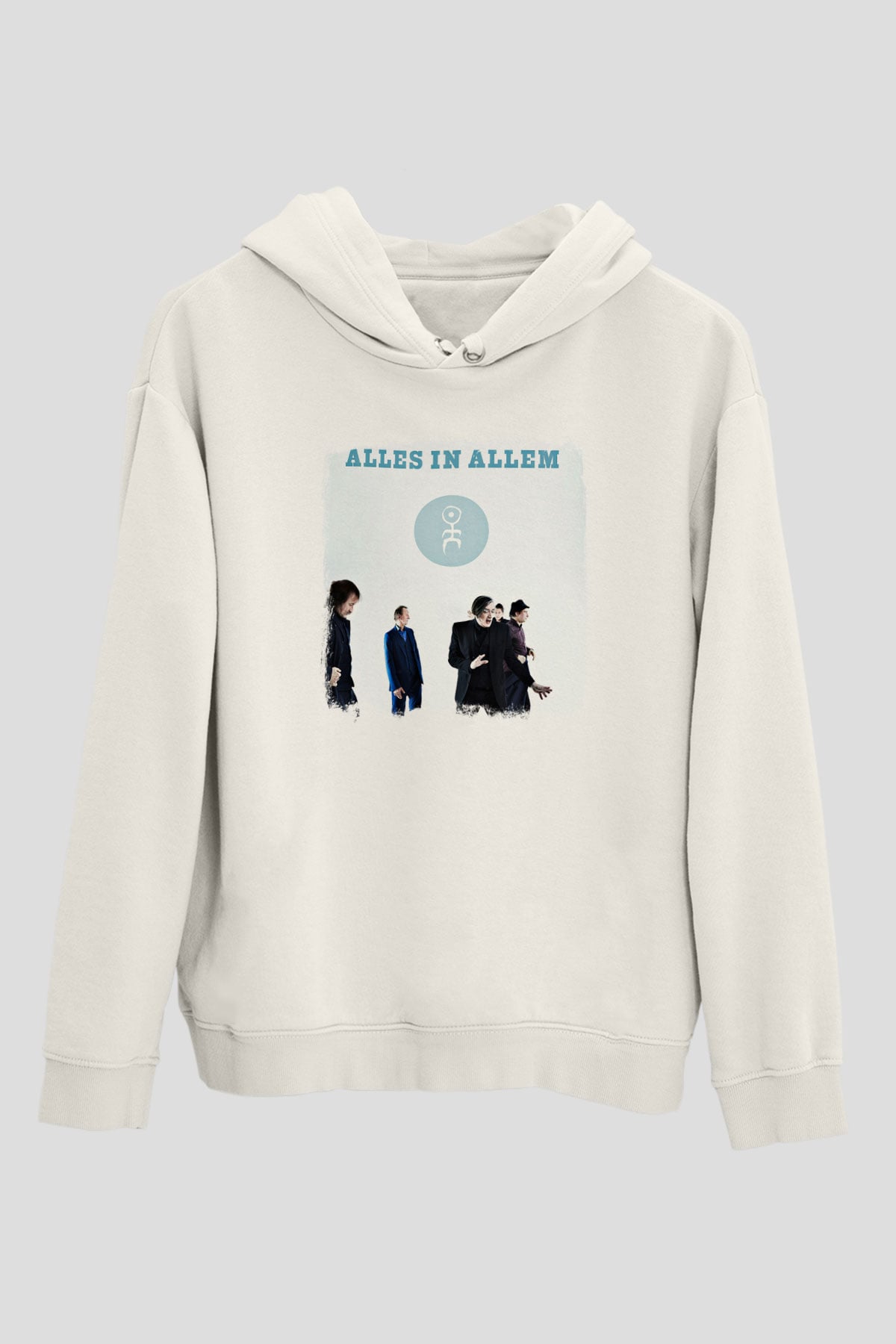 Einstürzende Neubauten Baskılı Unisex Beyaz Hoodie