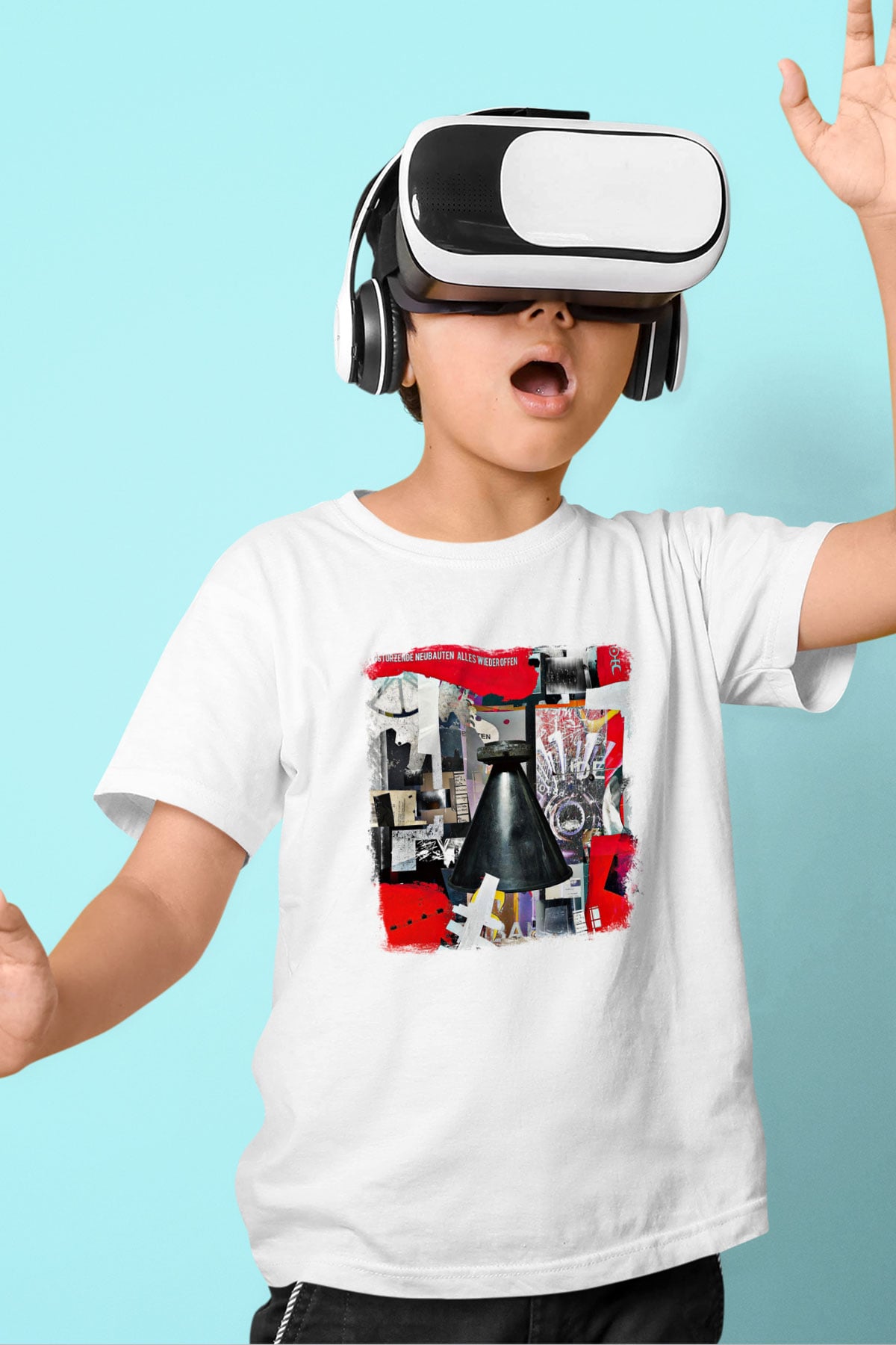 Einstürzende Neubauten Baskılı Unisex Beyaz Çocuk Tişört