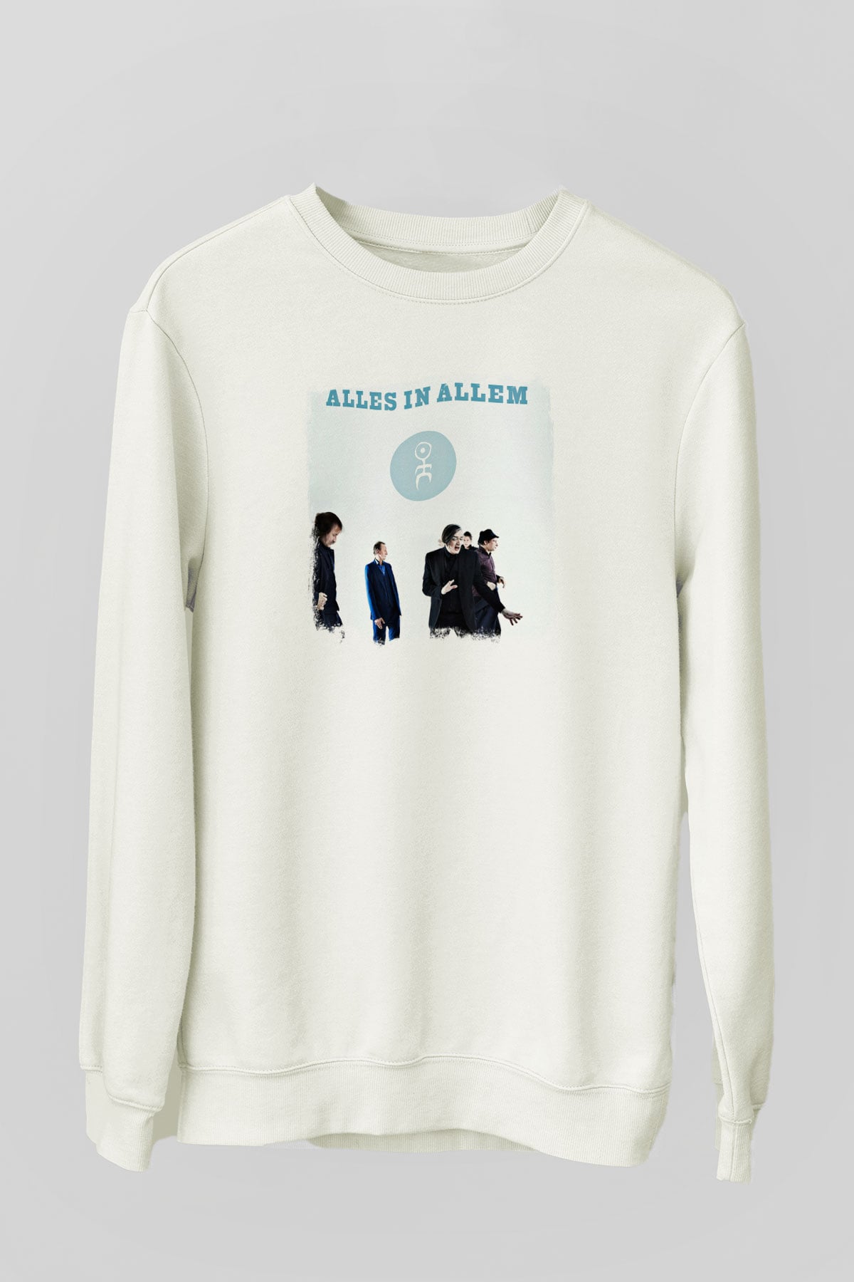 Einstürzende Neubauten Baskılı Unisex Beyaz Sweatshirt