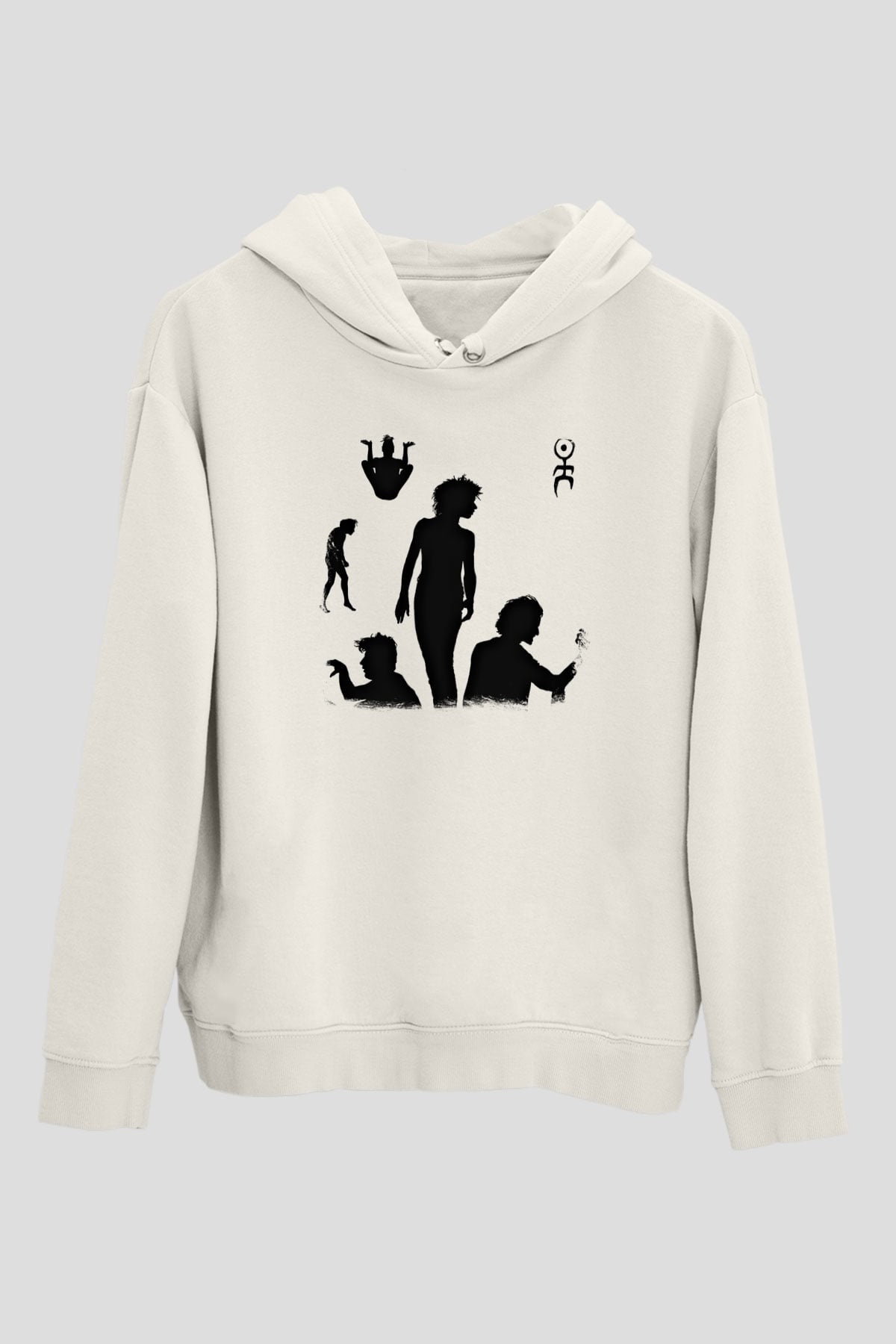 Einstürzende Neubauten Baskılı Unisex Beyaz Hoodie