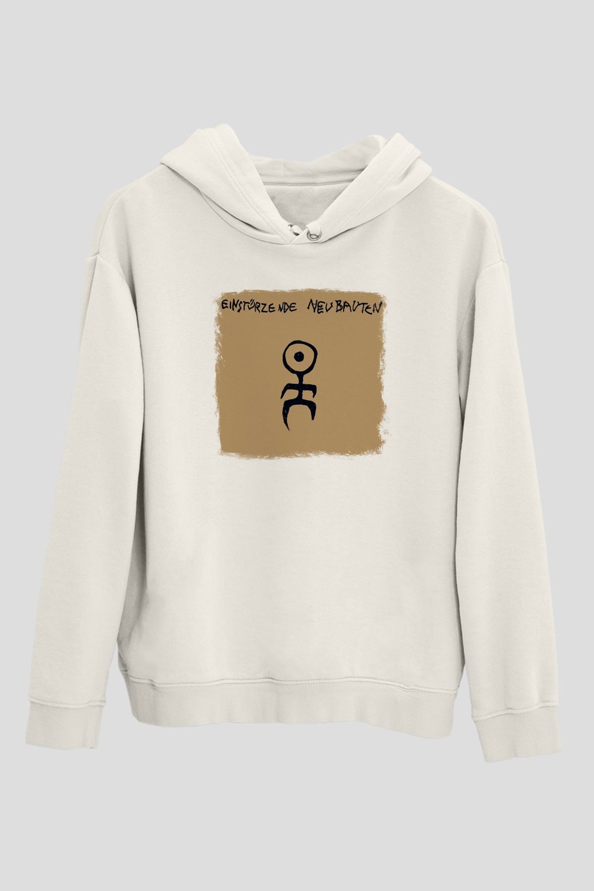 Einstürzende Neubauten Baskılı Unisex Beyaz Hoodie