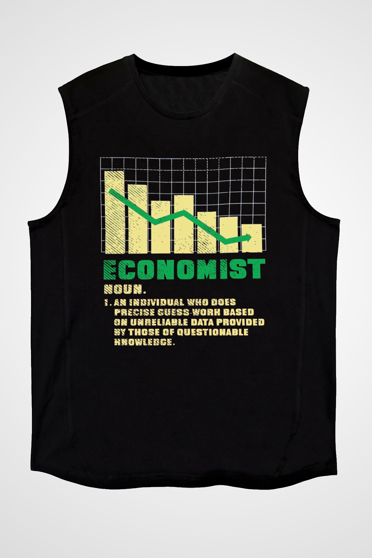 Ekonomist Siyah Unisex Kolsuz Tişört