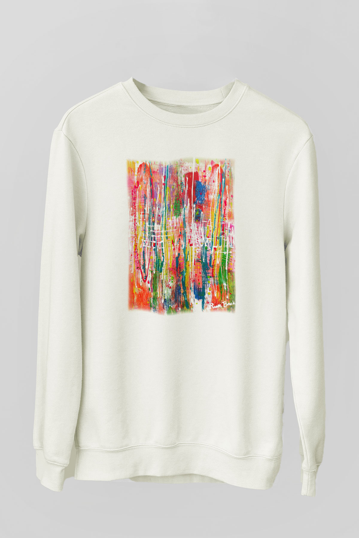Ekspresyonizm Beyaz Unisex Sweatshirt
