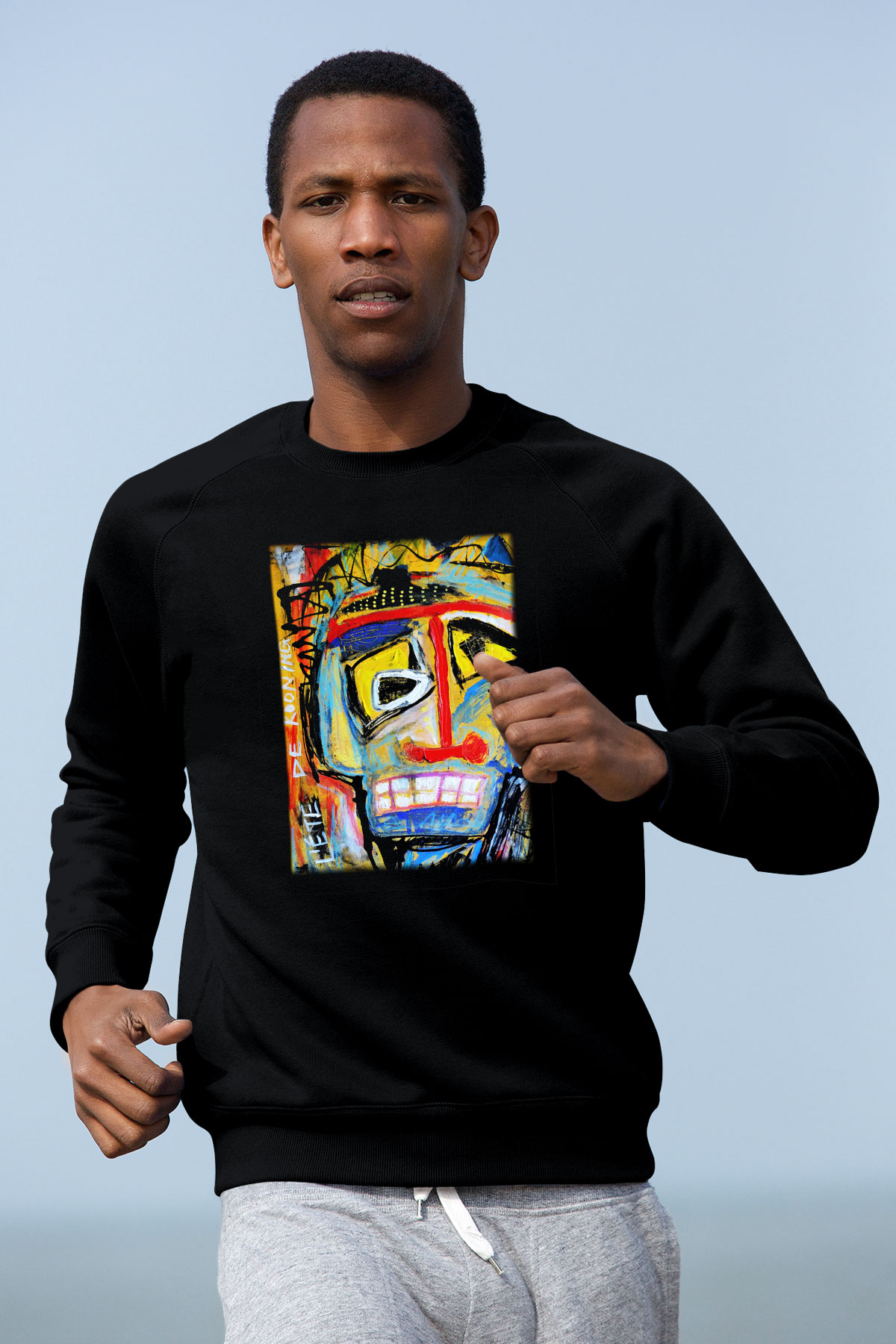 Ekspresyonizm Siyah Unisex Sweatshirt