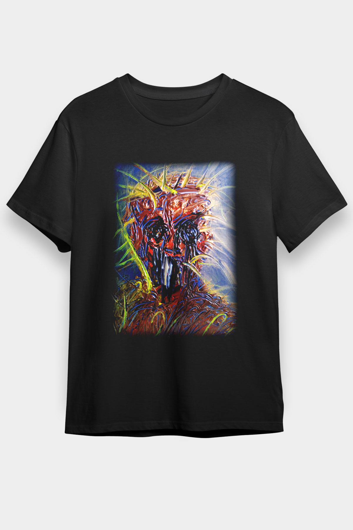 Ekspresyonizm Siyah Unisex Tişört T-Shirt - TişörtFabrikası