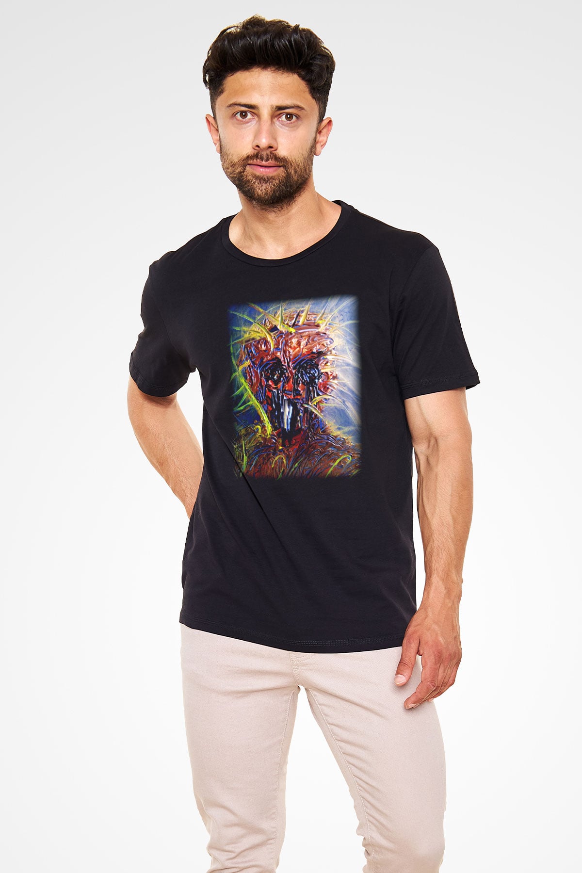 Ekspresyonizm Siyah Unisex Tişört T-Shirt - TişörtFabrikası