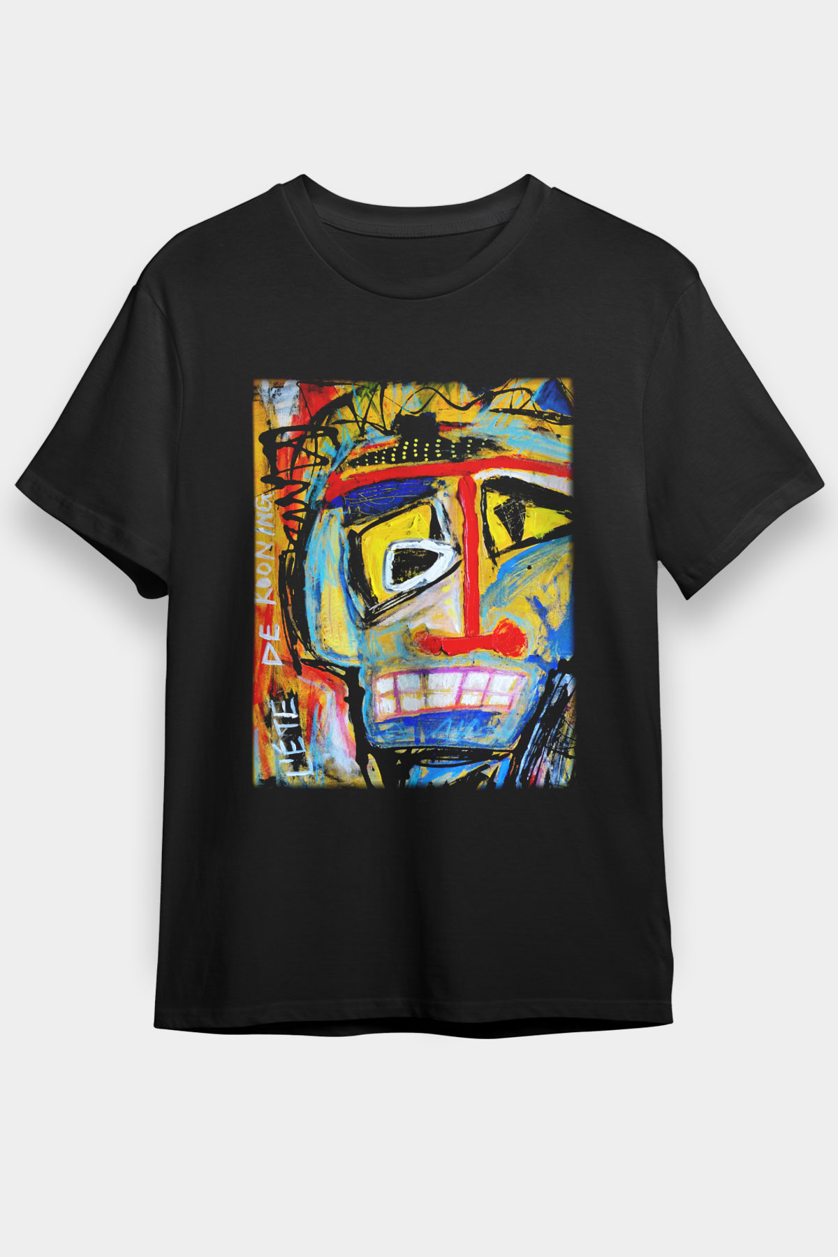 Ekspresyonizm Siyah Unisex Tişört T-Shirt - TişörtFabrikası