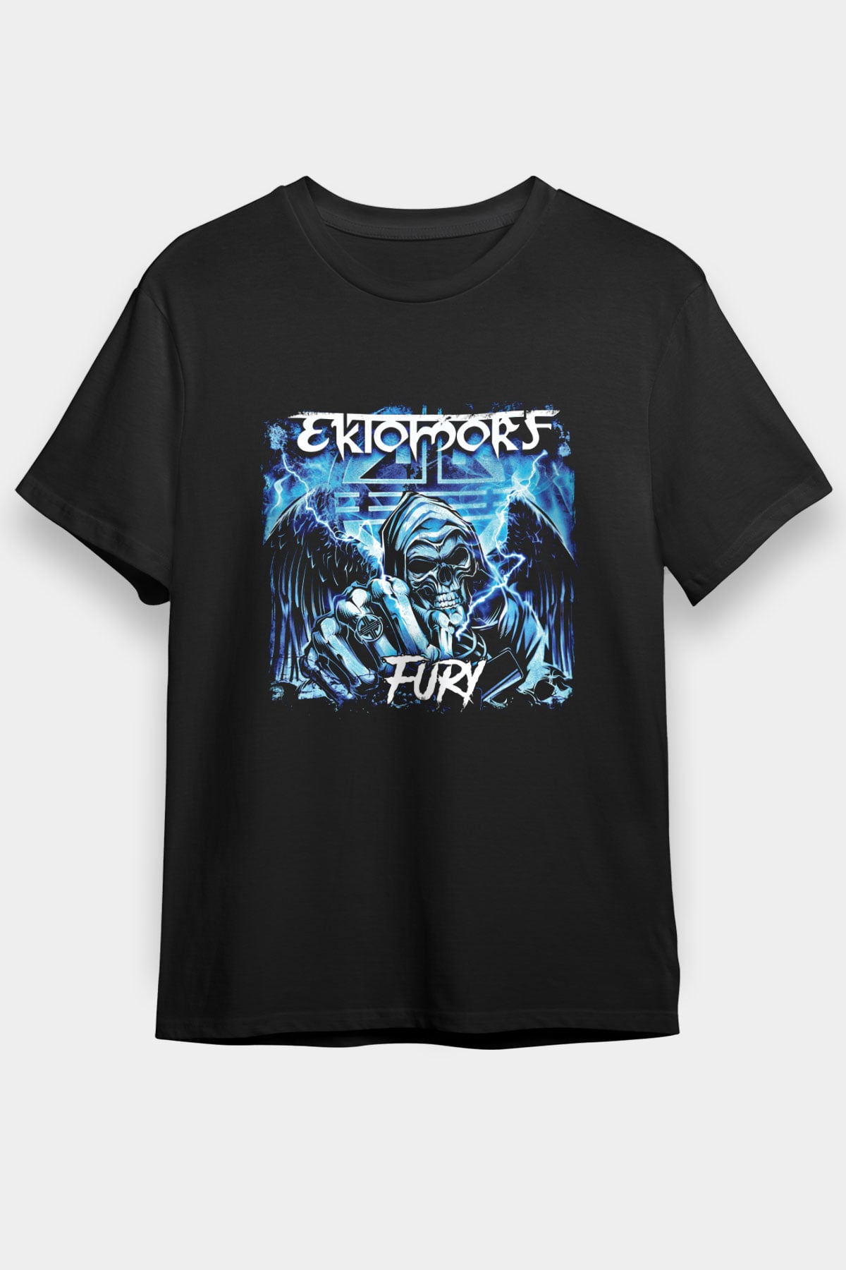 Ektomorf Baskılı Unisex Siyah Tişört