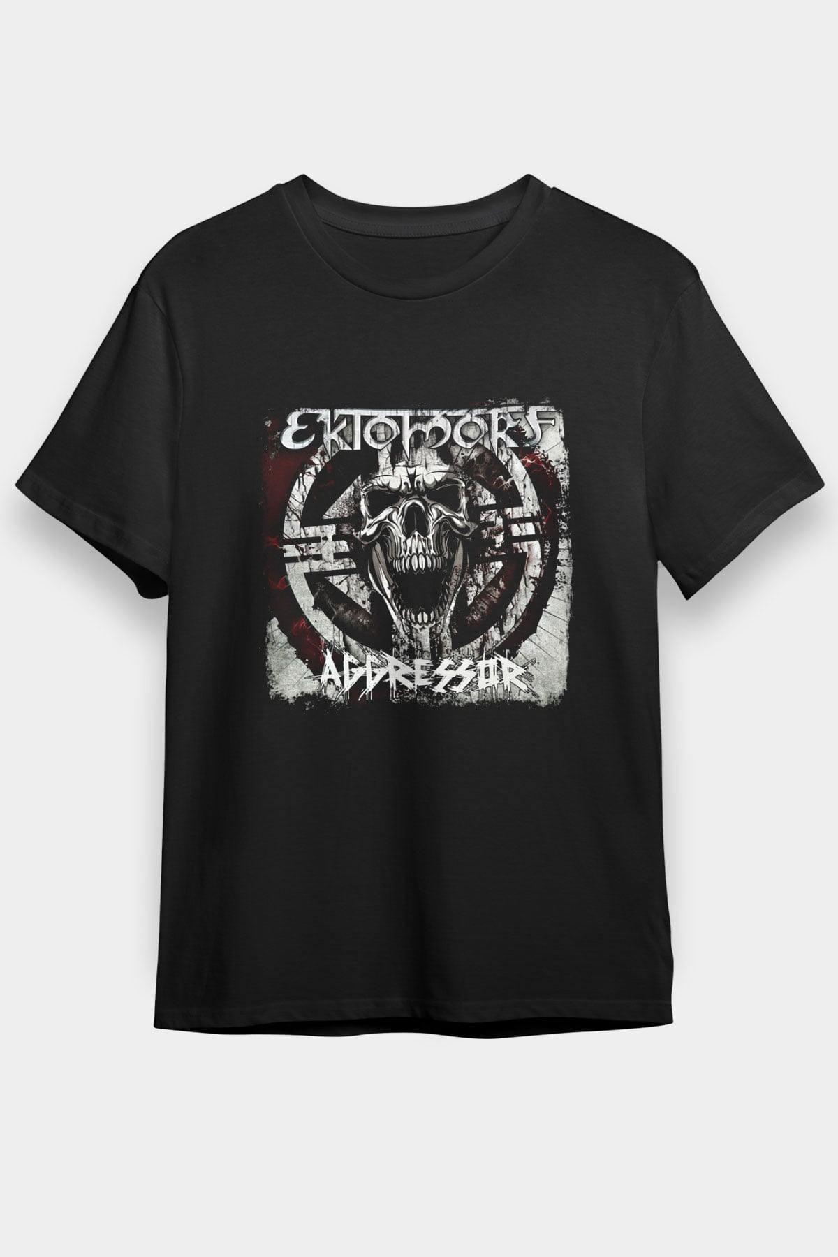 Ektomorf Baskılı Unisex Siyah Tişört