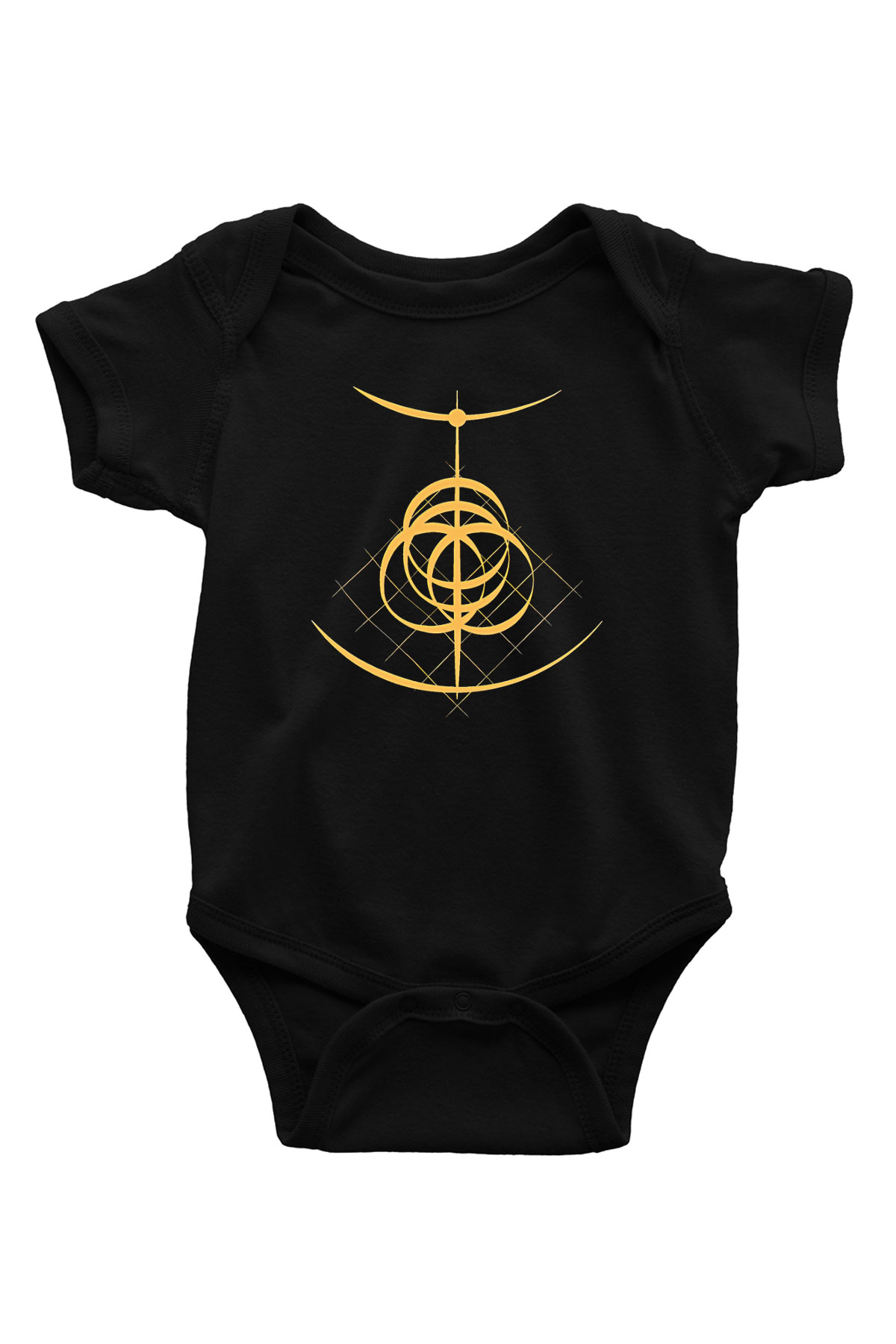 Elden Ring Baskılı Unisex Siyah Bebek Body - Zıbın