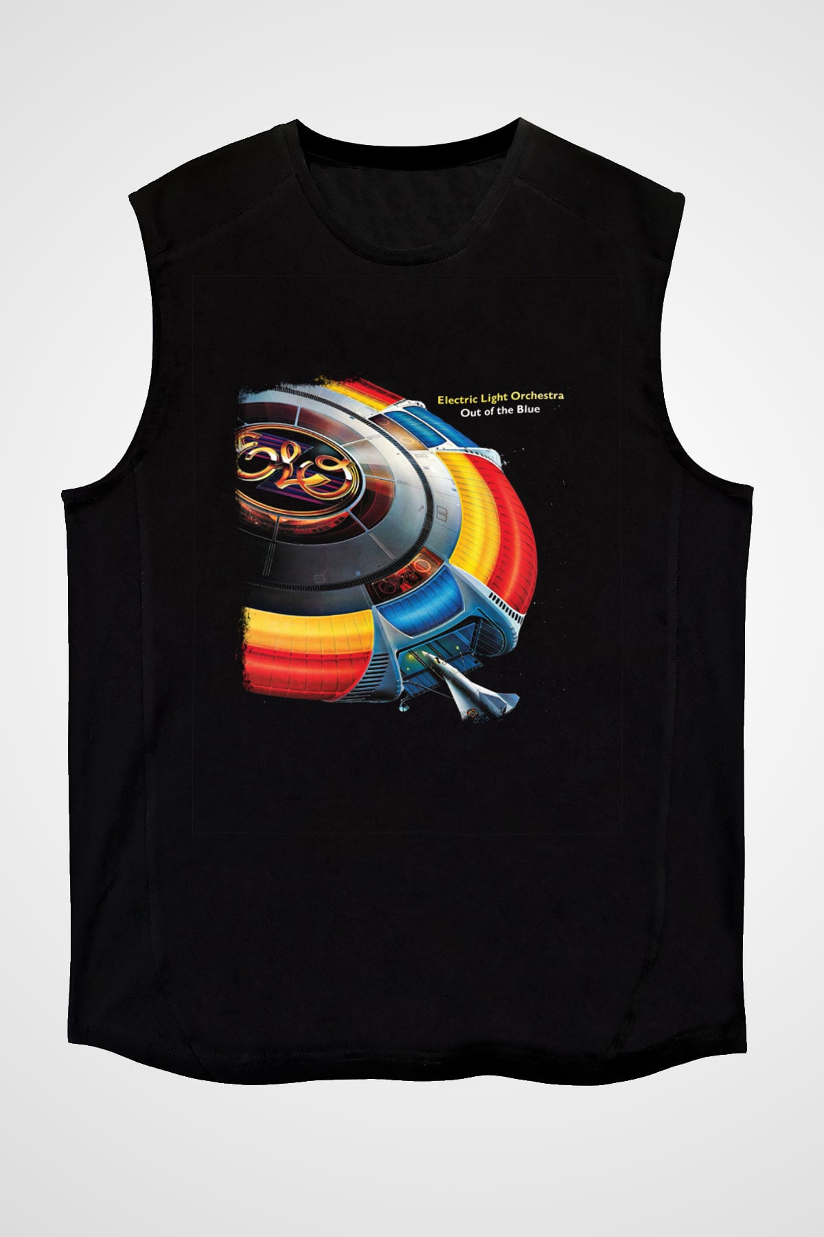 Electric Light Orchestra Baskılı Unisex Siyah Kolsuz Tişört