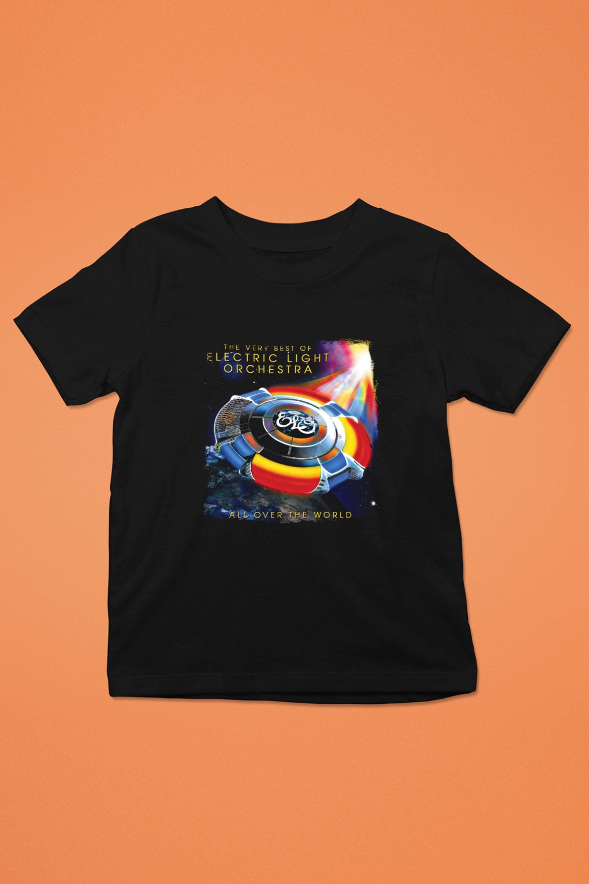 Electric Light Orchestra Baskılı Unisex Siyah Çocuk Tişört