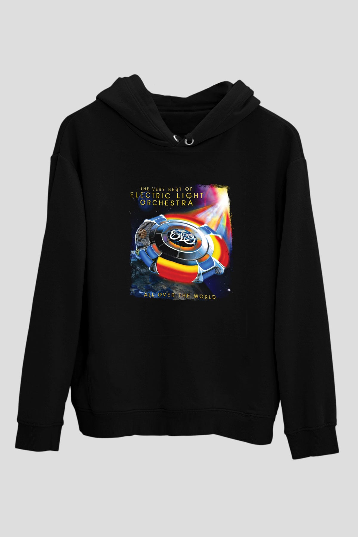 Electric Light Orchestra Baskılı Unisex Siyah Hoodie