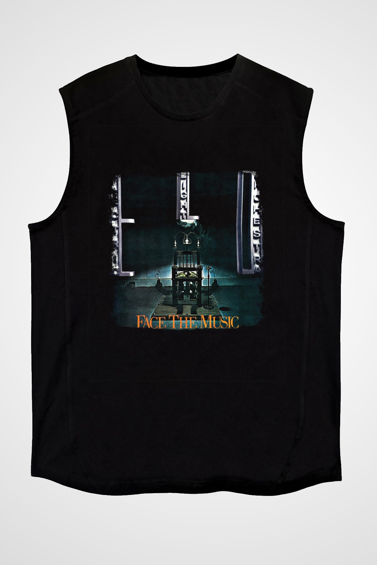 Electric Light Orchestra Baskılı Unisex Siyah Kolsuz Tişört
