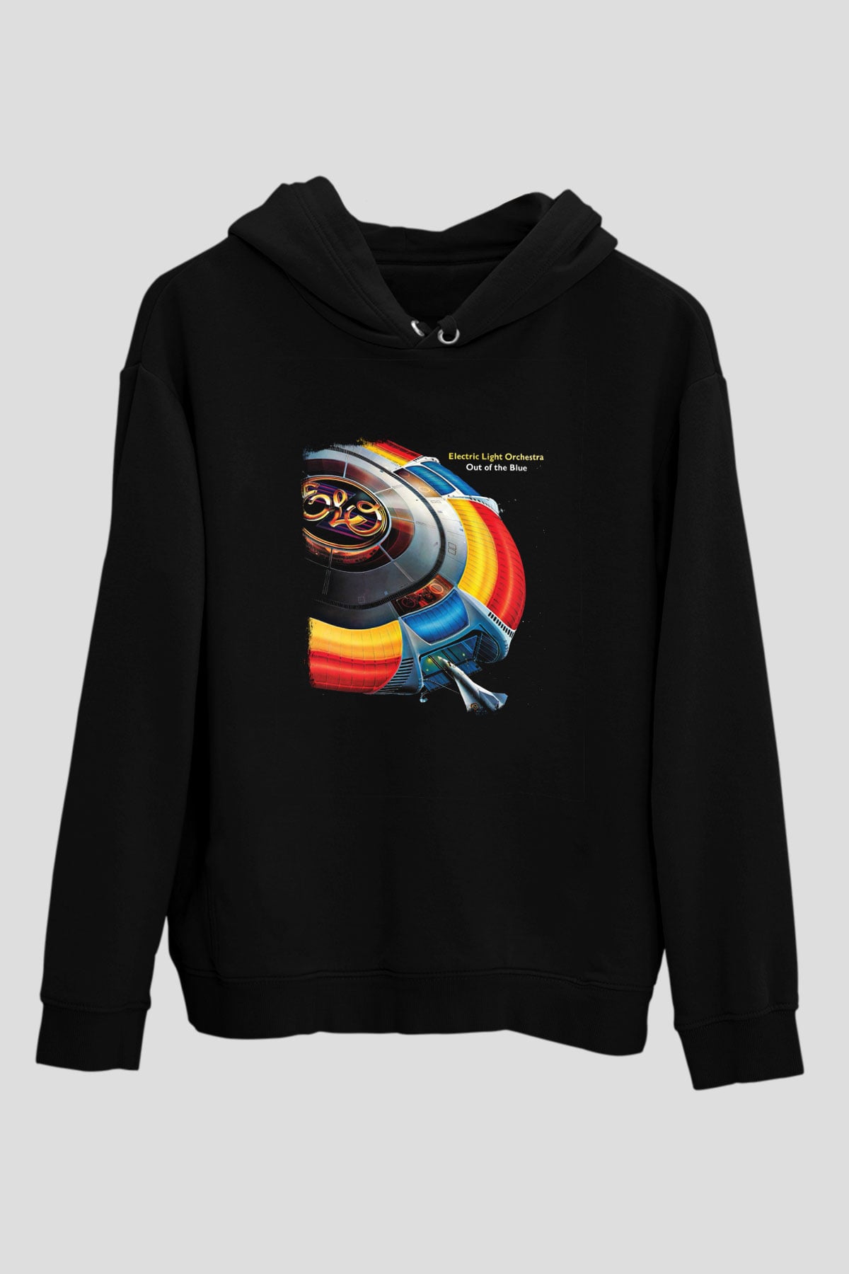 Electric Light Orchestra Baskılı Unisex Siyah Hoodie