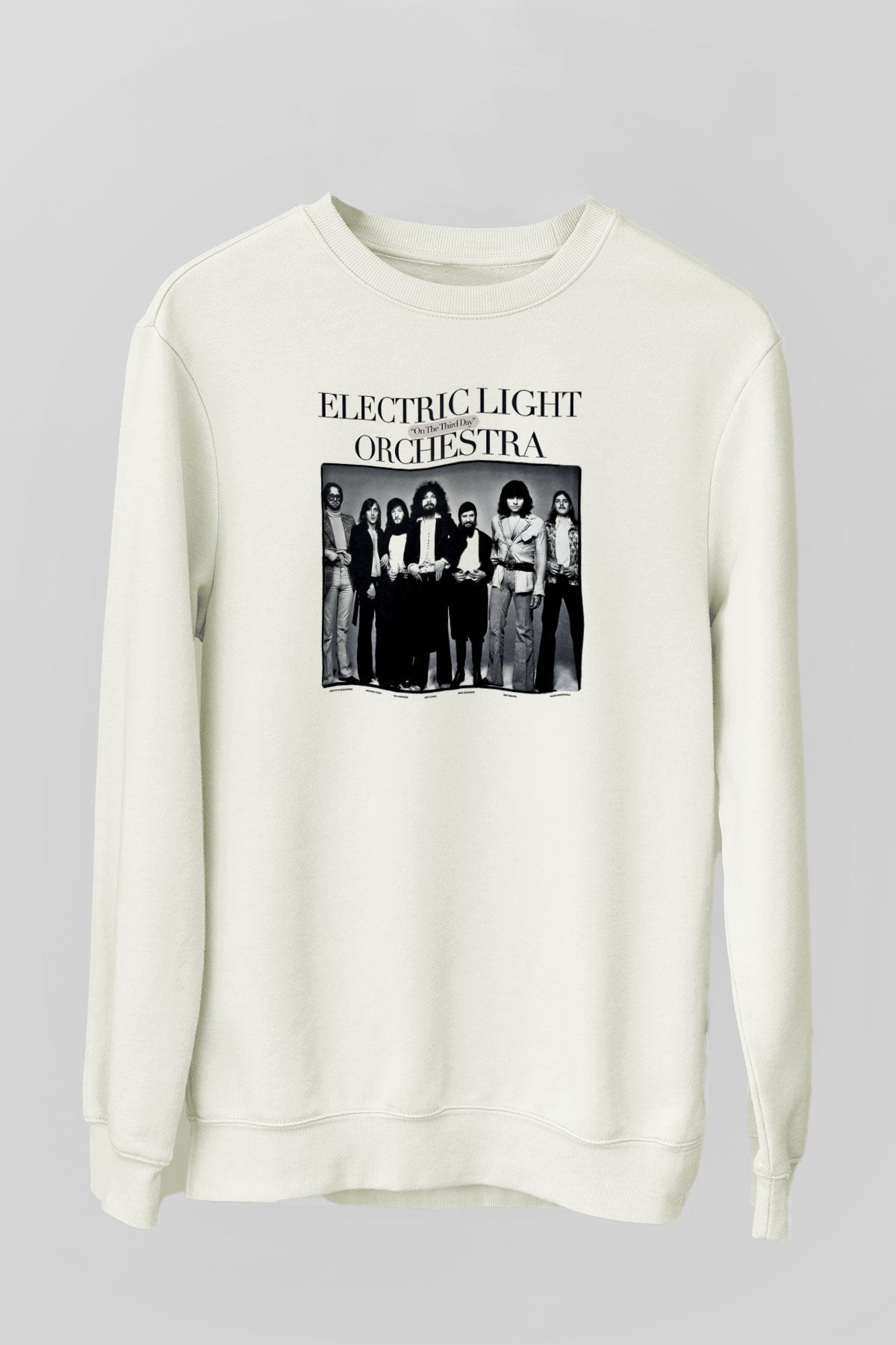 Electric Light Orchestra Baskılı Unisex Beyaz Sweatshirt