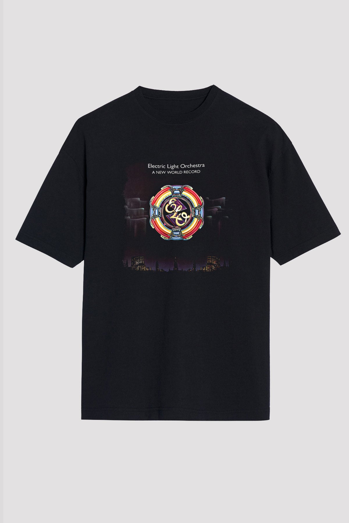 Electric Light Orchestra Baskılı Unisex Siyah Oversize Tişört