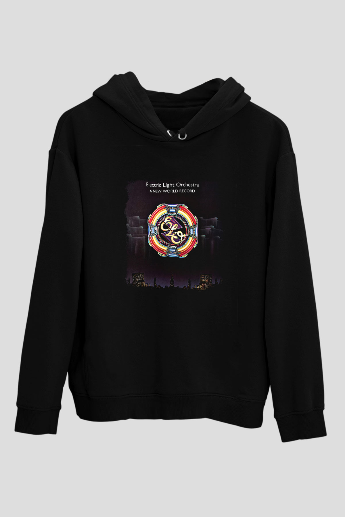 Electric Light Orchestra Baskılı Unisex Siyah Hoodie