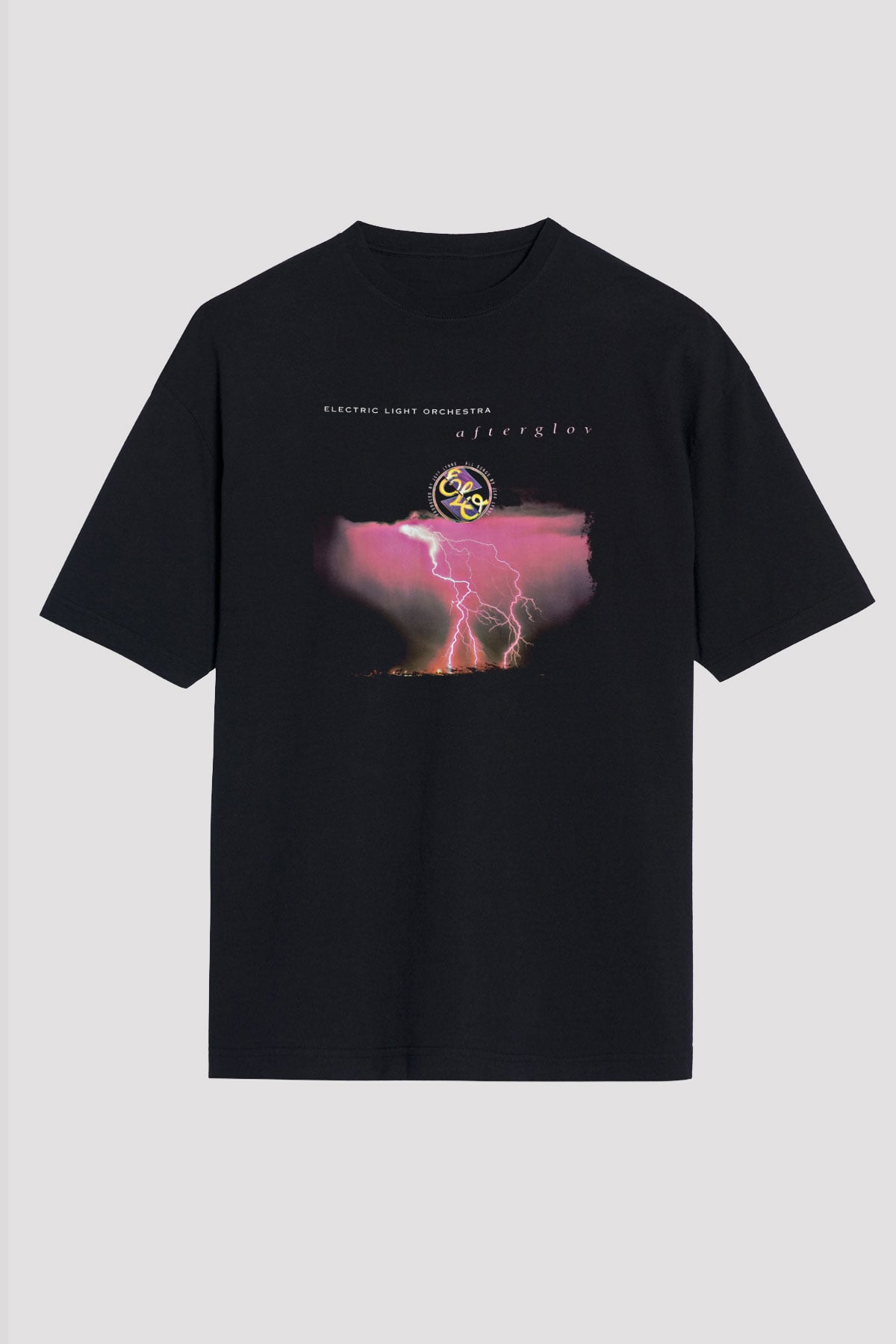 Electric Light Orchestra Baskılı Unisex Siyah Oversize Tişört