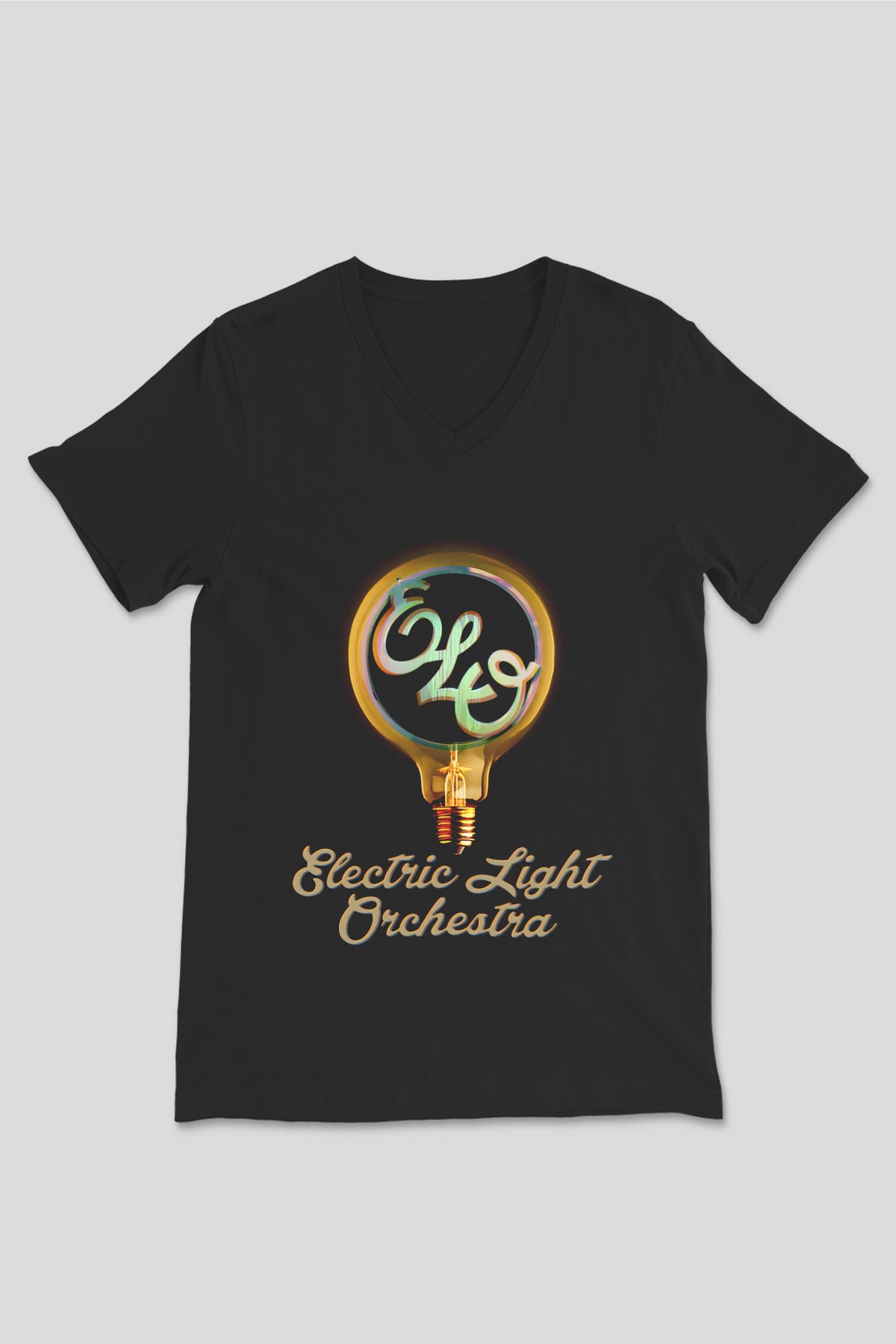 Electric Light Orchestra Siyah Unisex V Yaka Tişört