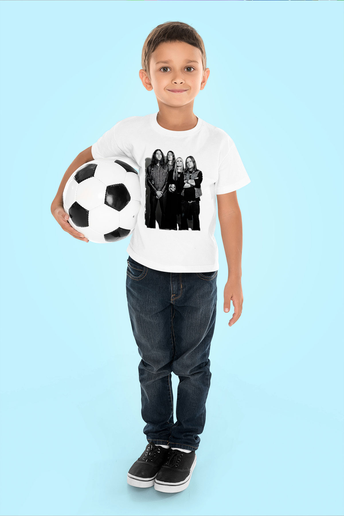 Electric Wizard Baskılı Beyaz Unisex Beyaz Çocuk Tişört - Tshirt