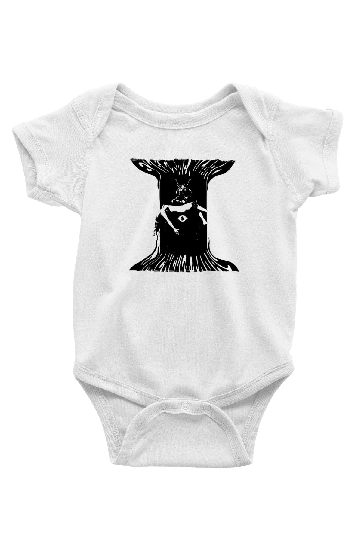 Electric Wizard Baskılı Beyaz Unisex Bebek Body - Zıbın