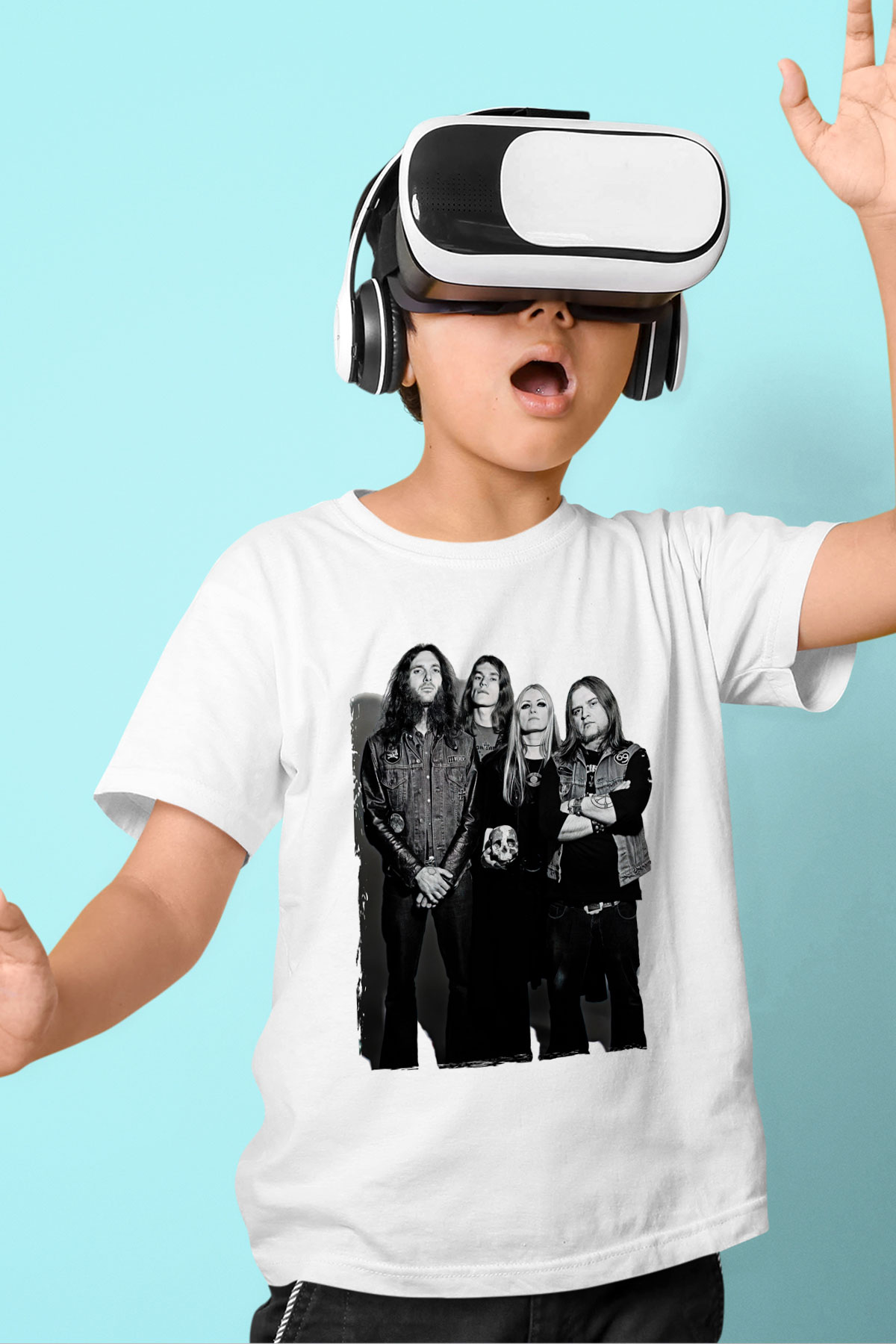 Electric Wizard Baskılı Beyaz Unisex Beyaz Çocuk Tişört - Tshirt