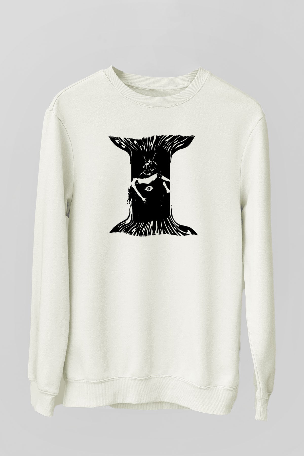 Electric Wizard Baskılı Beyaz Unisex Sweatshirt