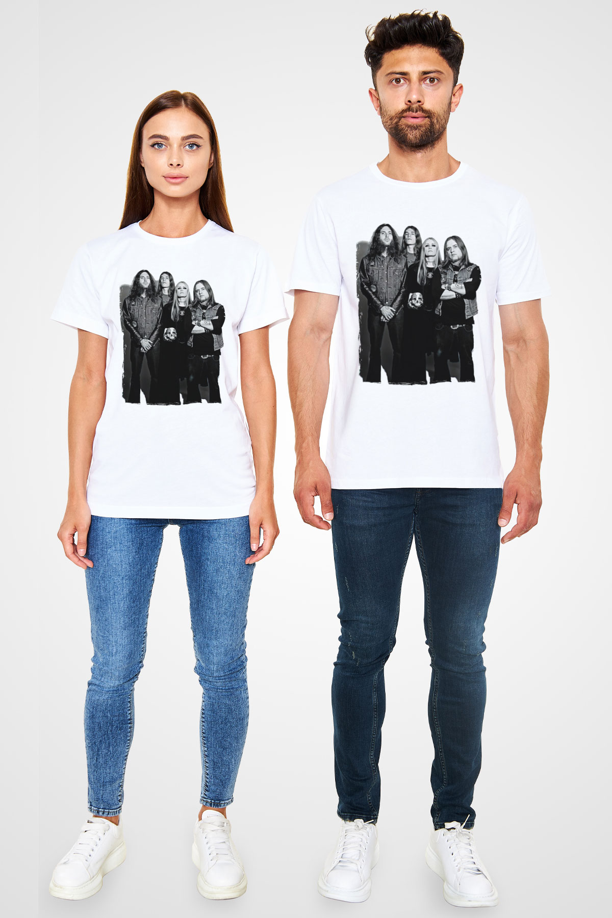 Electric Wizard Baskılı Unisex Beyaz Tişört - Tshirt