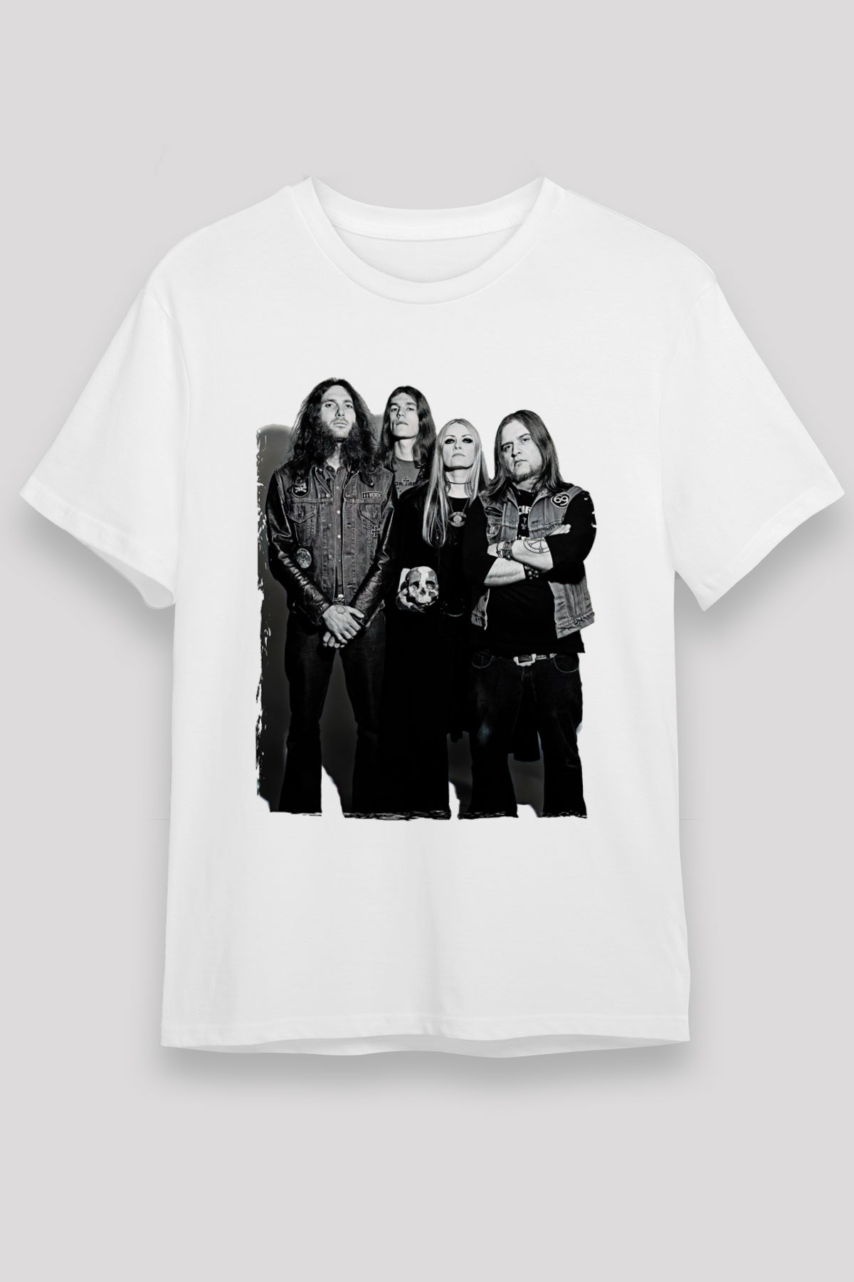 Electric Wizard Baskılı Unisex Beyaz Tişört - Tshirt
