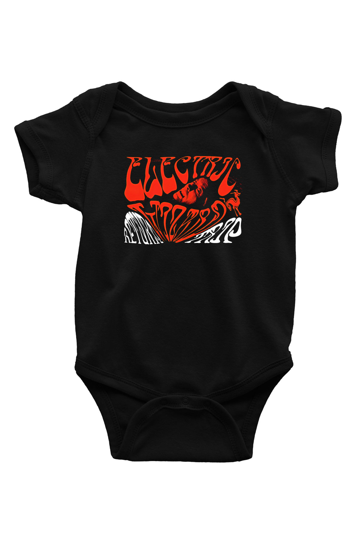 Electric Wizard Baskılı Unisex Siyah Bebek Body - Zıbın