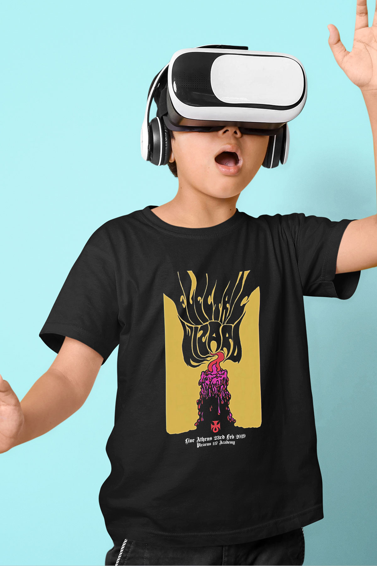 Electric Wizard Baskılı Unisex Siyah Çocuk Tişört - Tshirt