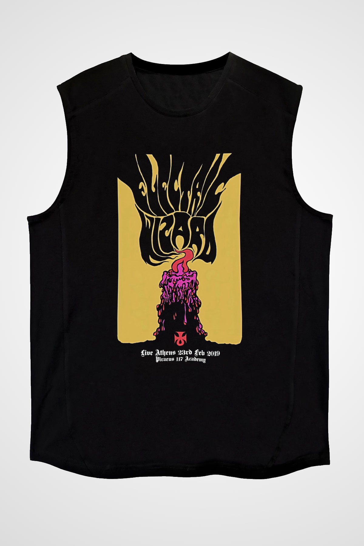 Electric Wizard Baskılı Unisex Siyah Kolsuz Tişört - Tshirt