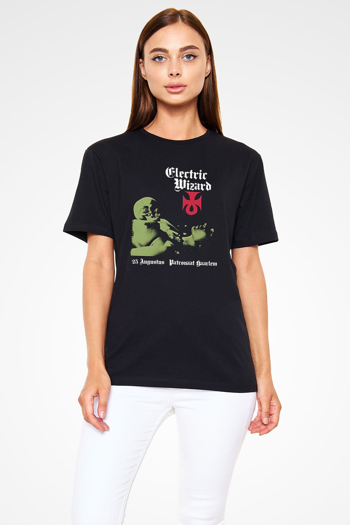 Electric Wizard Baskılı Unisex Siyah Tişört - Tshirt
