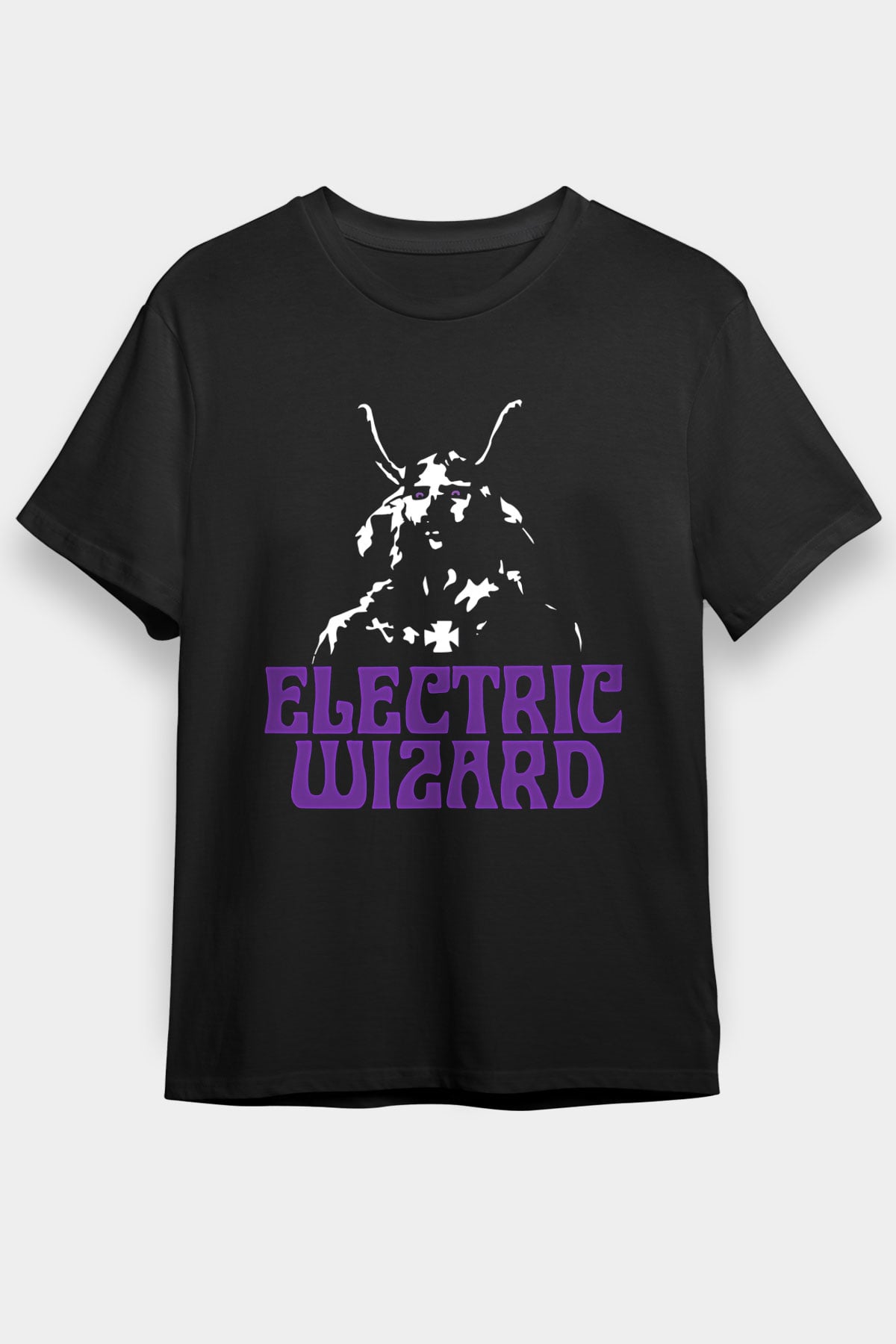 Electric Wizard Baskılı Unisex Siyah Tişört - Tshirt