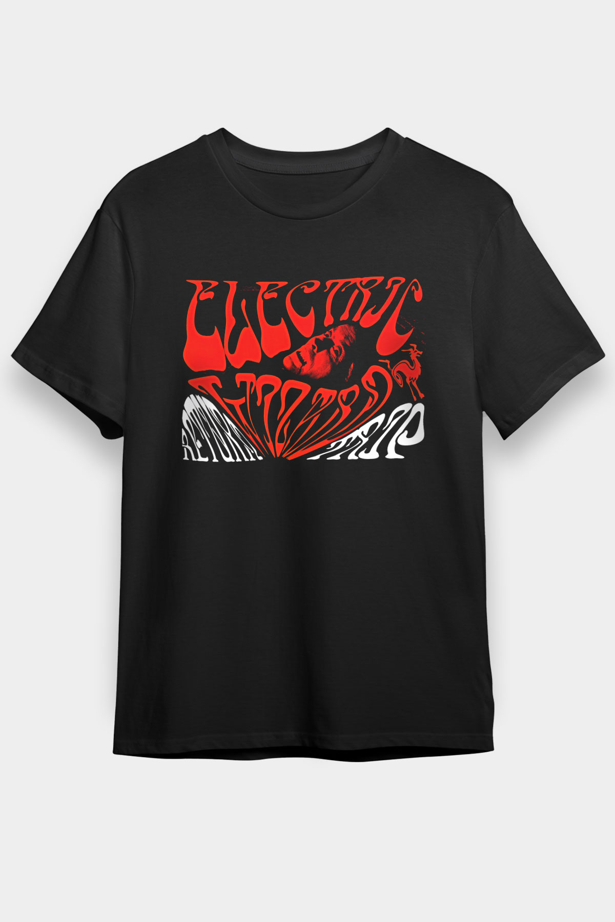 Electric Wizard Baskılı Unisex Siyah Tişört - Tshirt