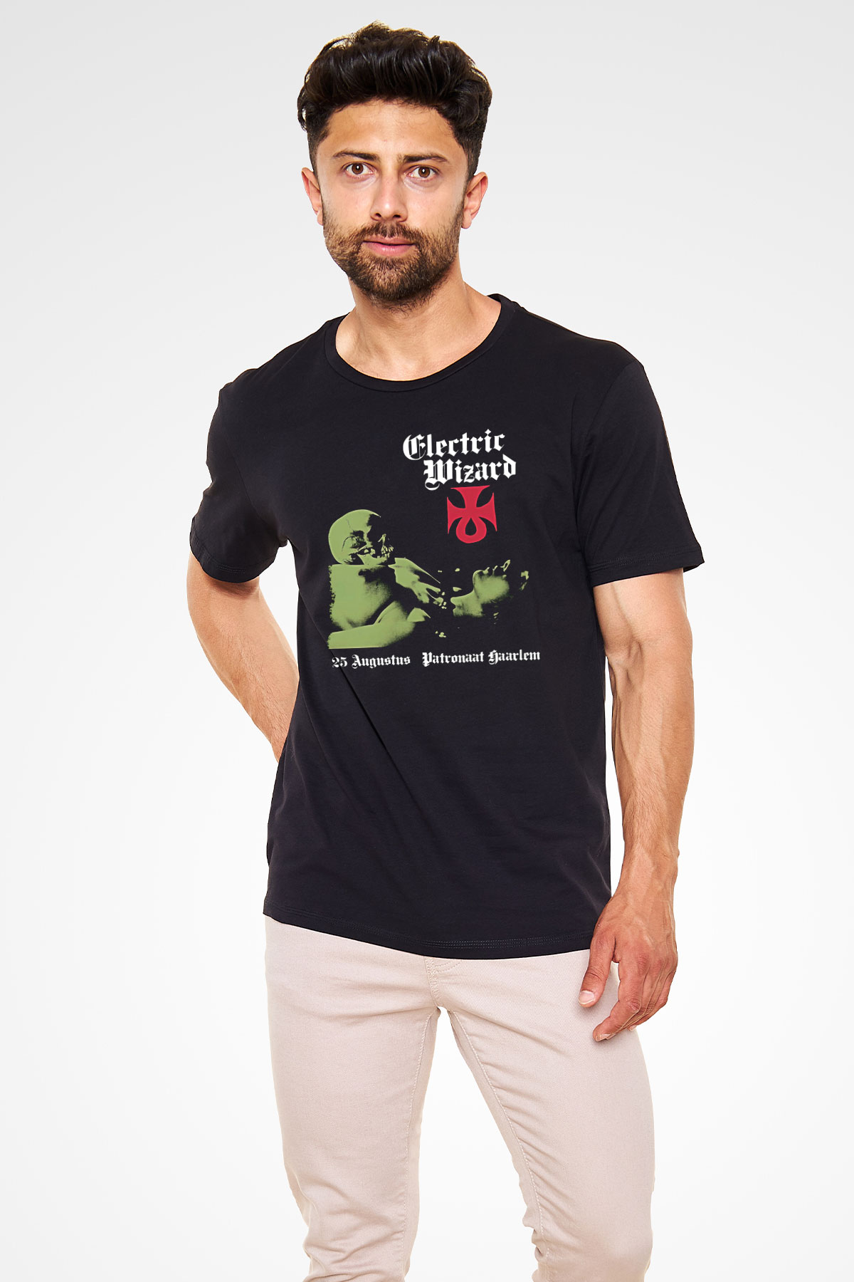 Electric Wizard Baskılı Unisex Siyah Tişört - Tshirt