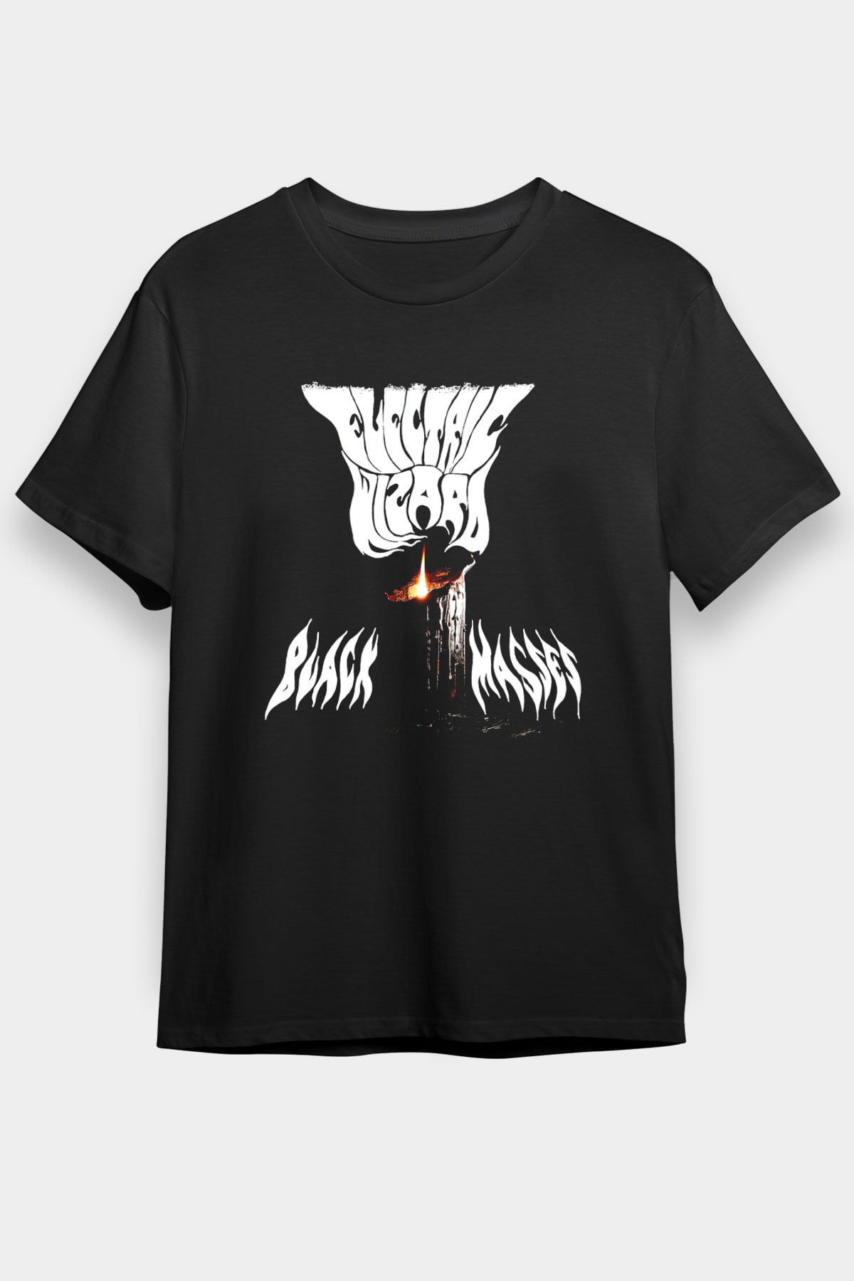 Electric Wizard Baskılı Unisex Siyah Tişört - Tshirt