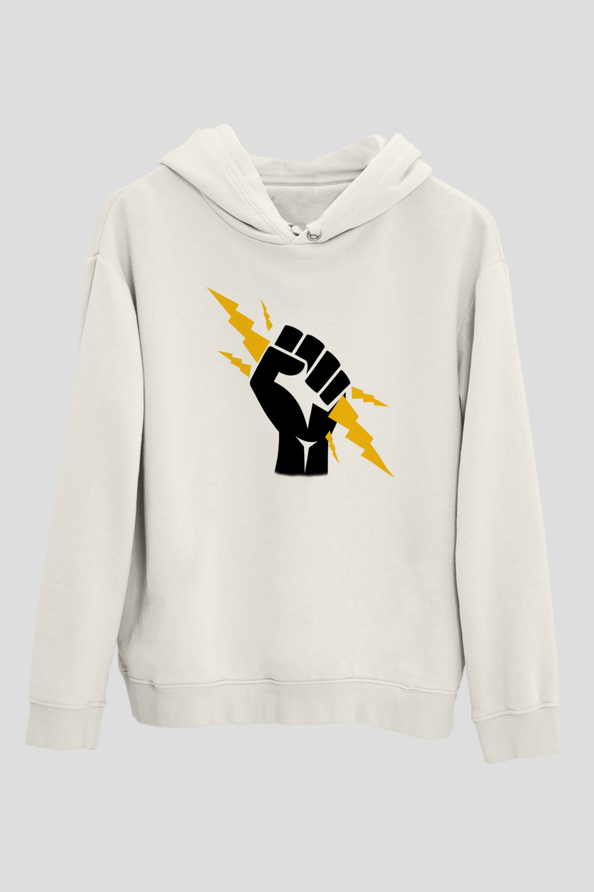 Elektrikçi Beyaz Unisex Hoodie