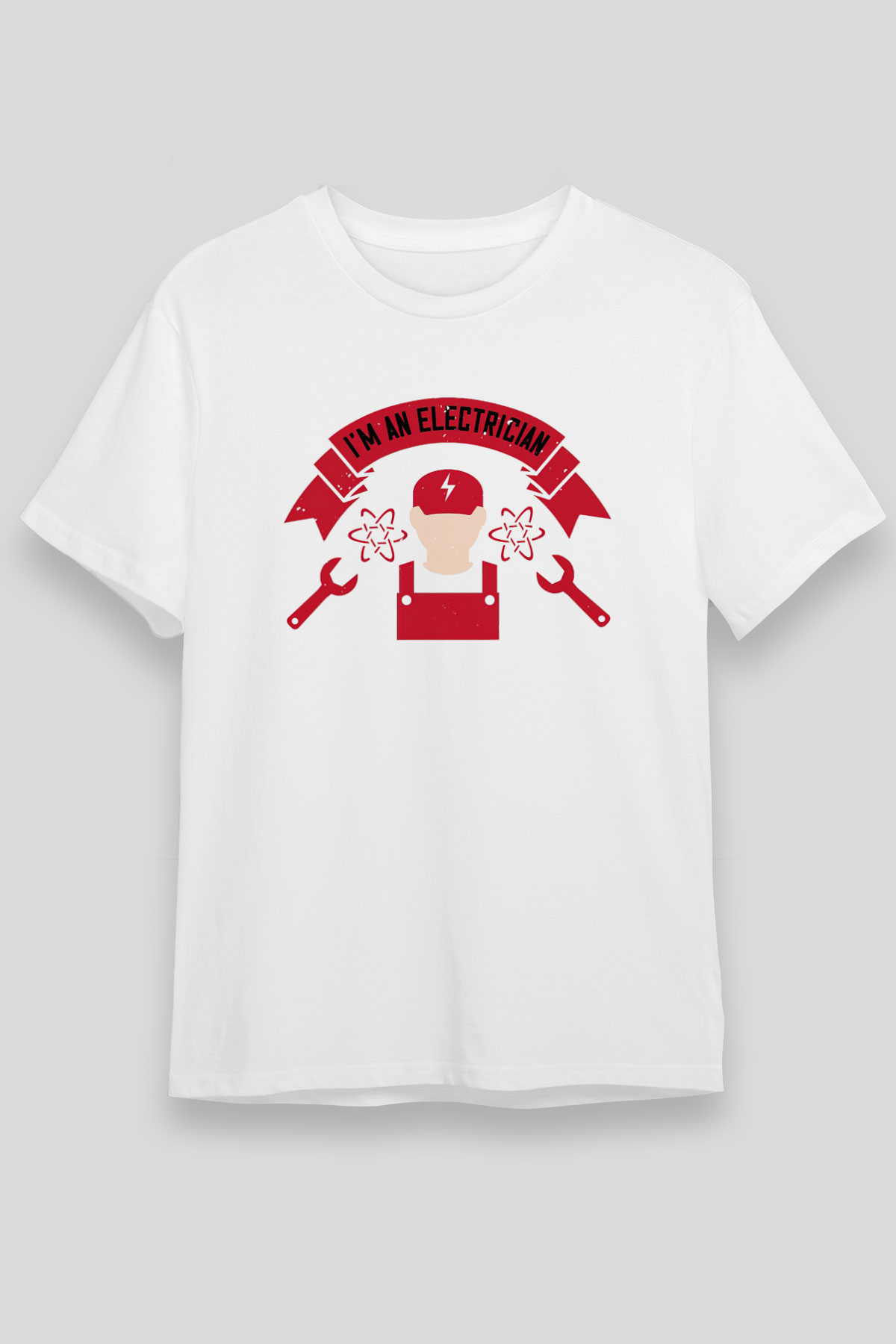 Elektrikçi Beyaz Unisex Tişört T-Shirt - TişörtFabrikası