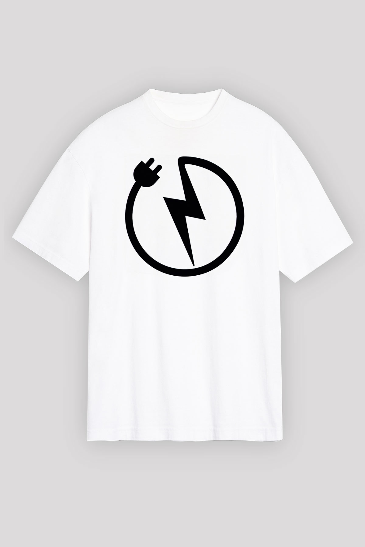 Elektrikçi Beyaz Unisex Tişört T-Shirt - TişörtFabrikası