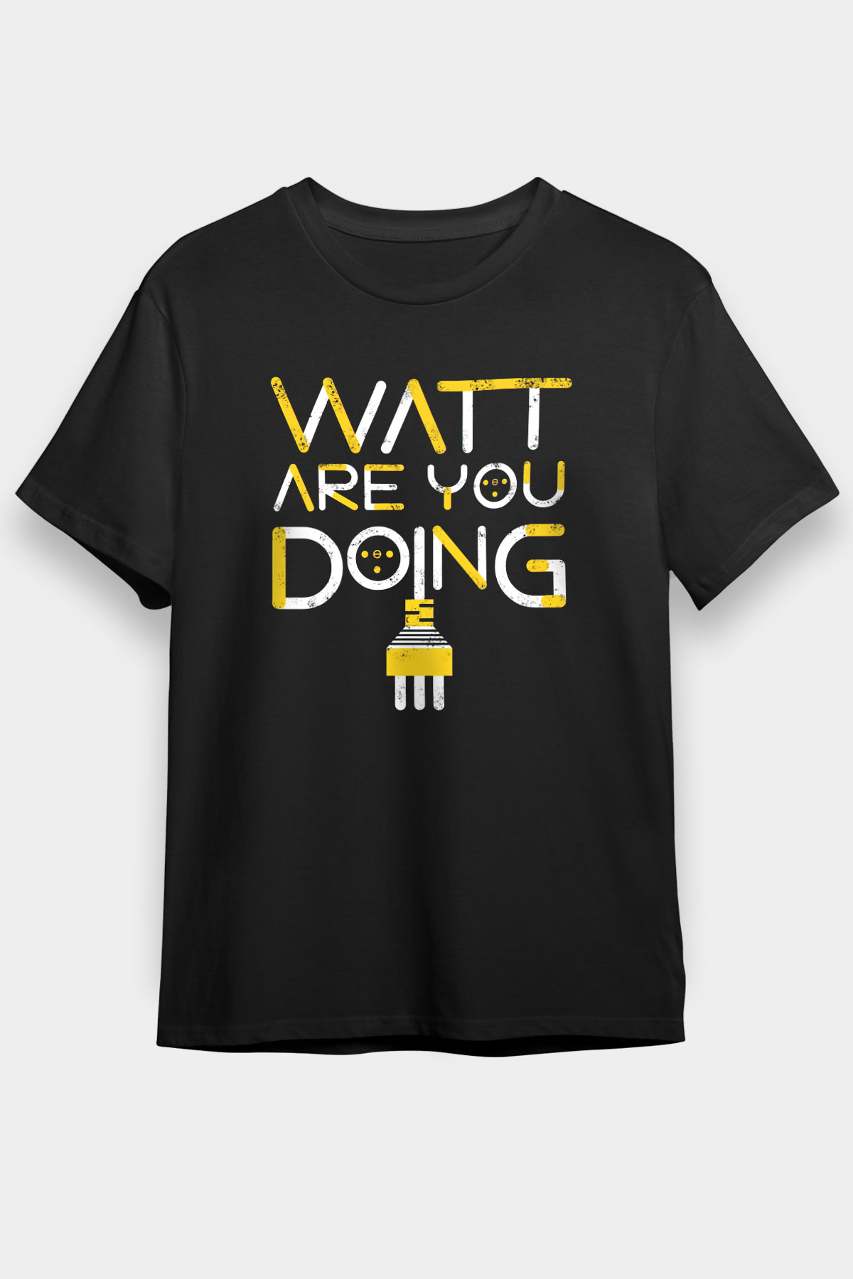 Elektrikçi Siyah Unisex Tişört T-Shirt - TişörtFabrikası