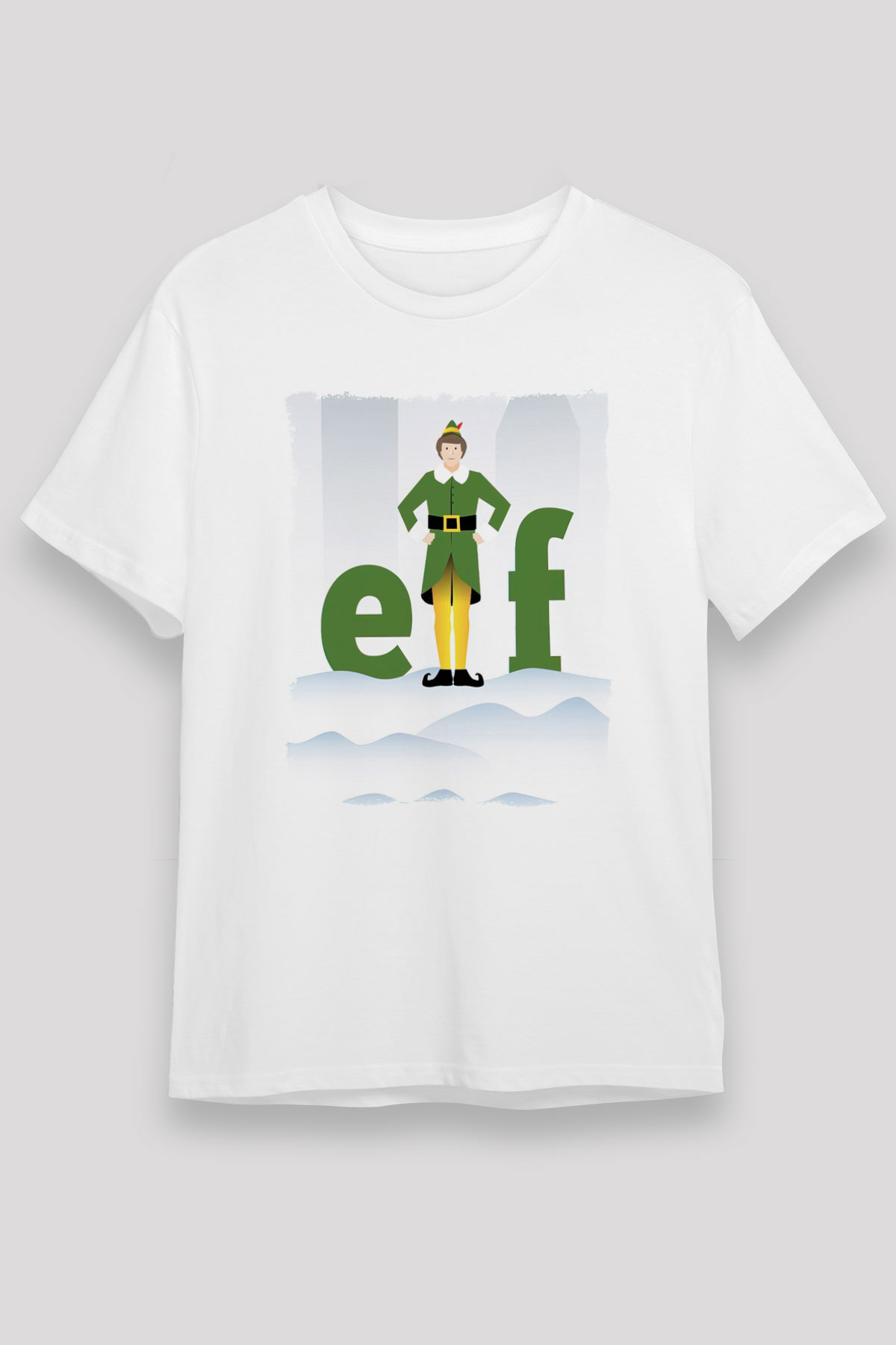 Elf Beyaz Unisex Tişört T-Shirt